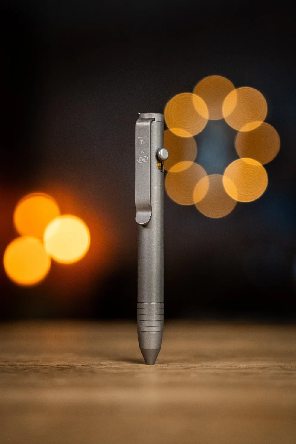 Lil Sancho Bolt Action Pen - Titanium Stonewashed - Big Idea Design x Knafs
