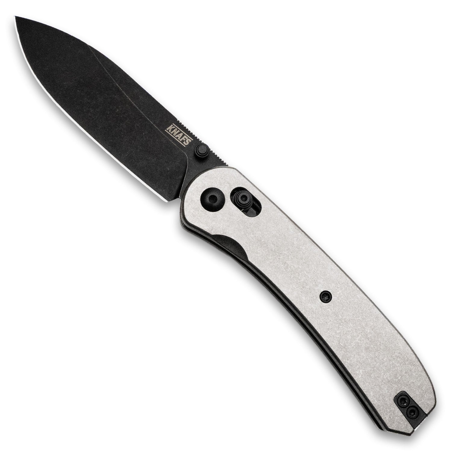 Lander 2 Pocket Knife - Stonewash Titanium - Black S35VN