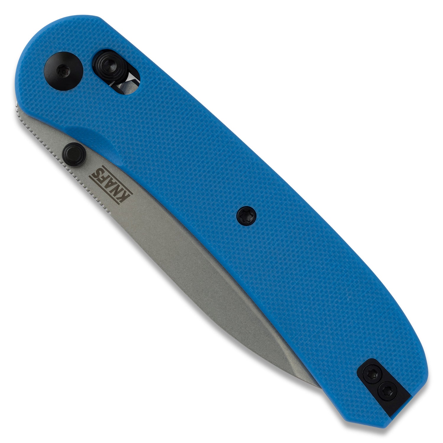 Lander 2 Pocket Knife Blue G10 Clutch Lock front closed