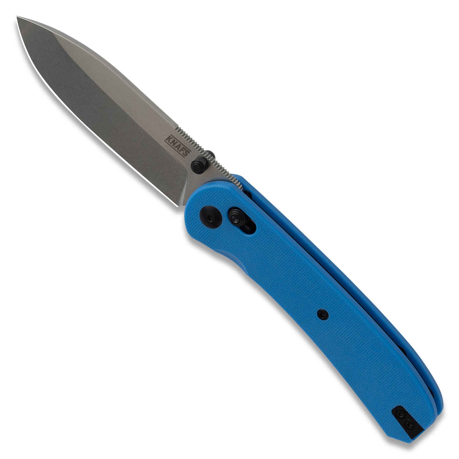 Lander 2 Pocket Knife Blue G10 Clutch Lock spine open