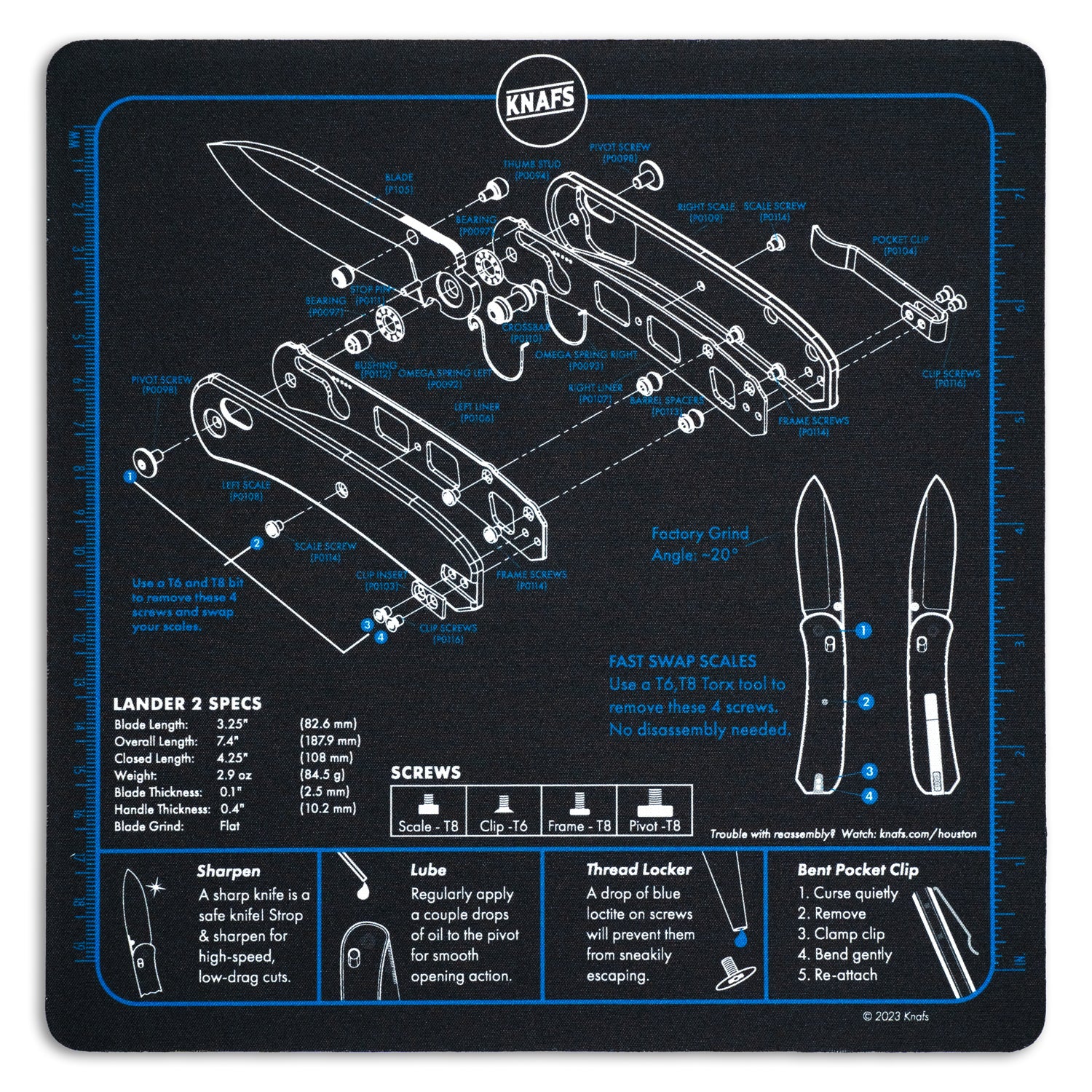 Shop Mat / Mouse Pad - Lander 2 - Front View Up Close