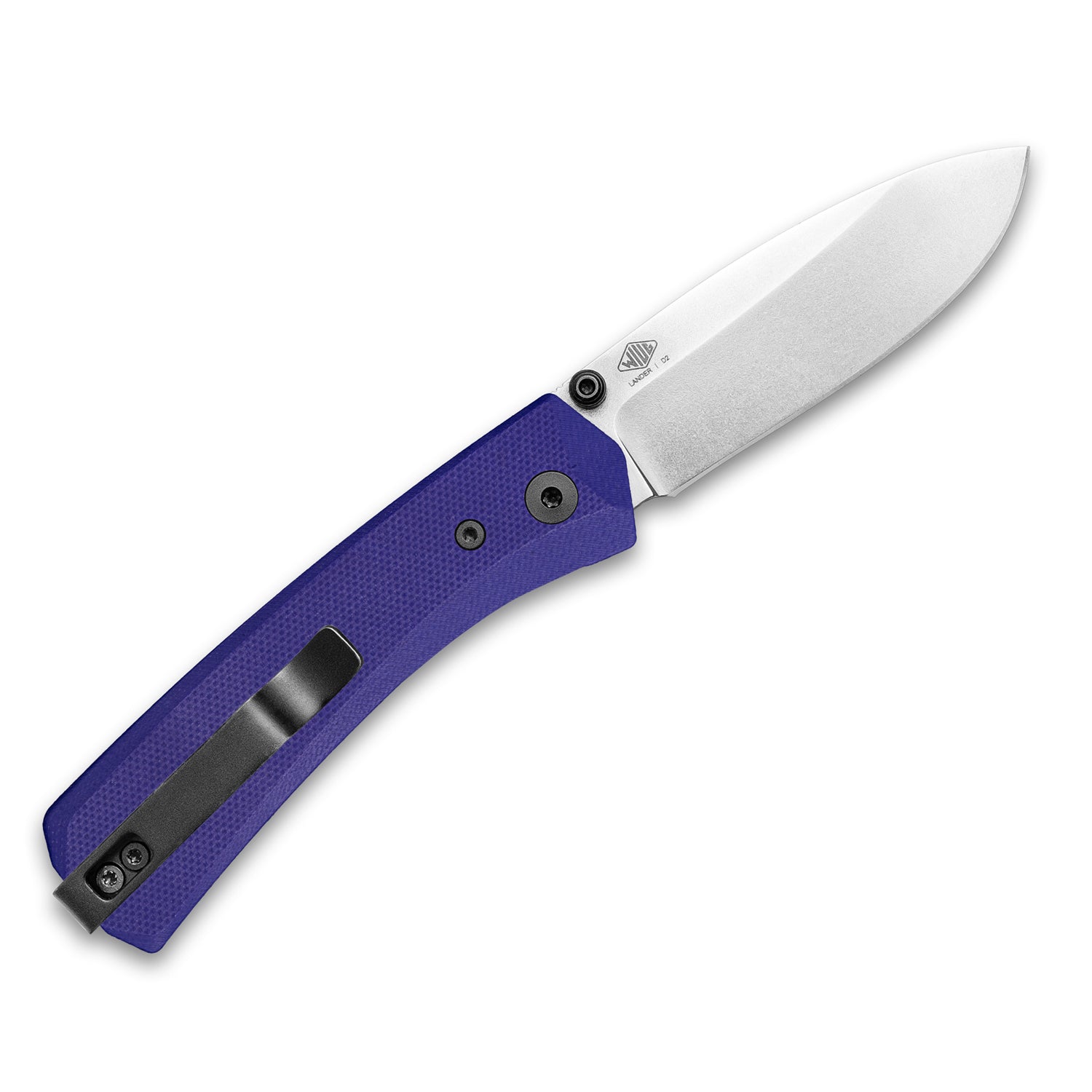 G10 Moonlight - Purple - Lander 1 Scales on knife open back