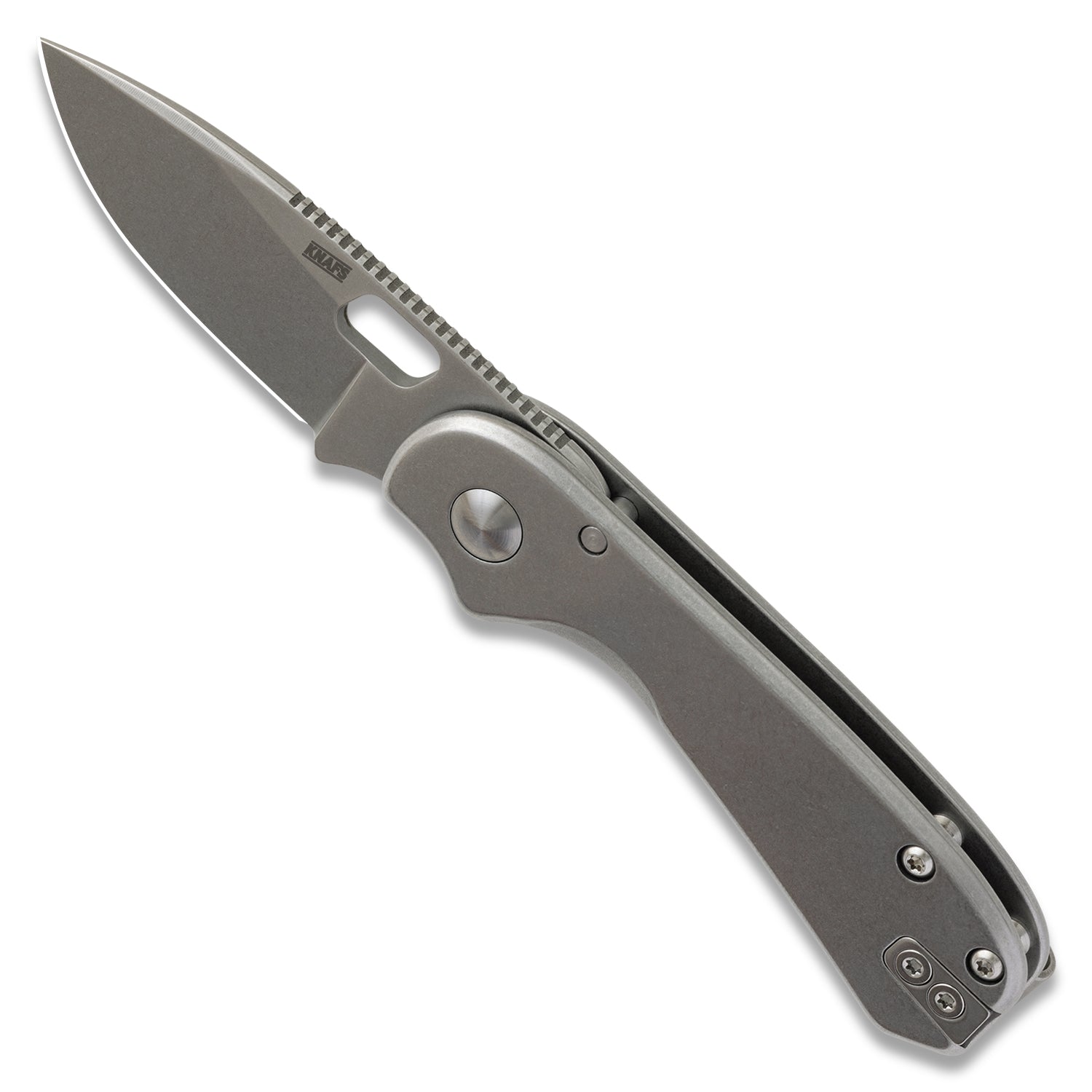 KNAFS-00396
Lander 5 Folding knife with a metallic finish on a white background