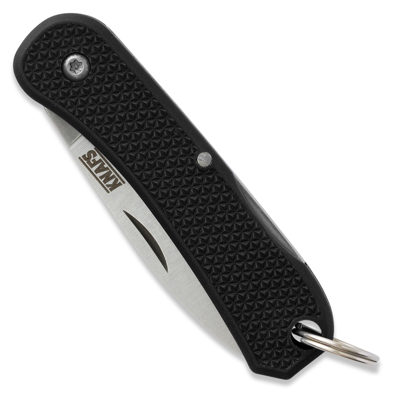 KNAFS-00425-Knafs Lander 6 Keychain knife Black front closed