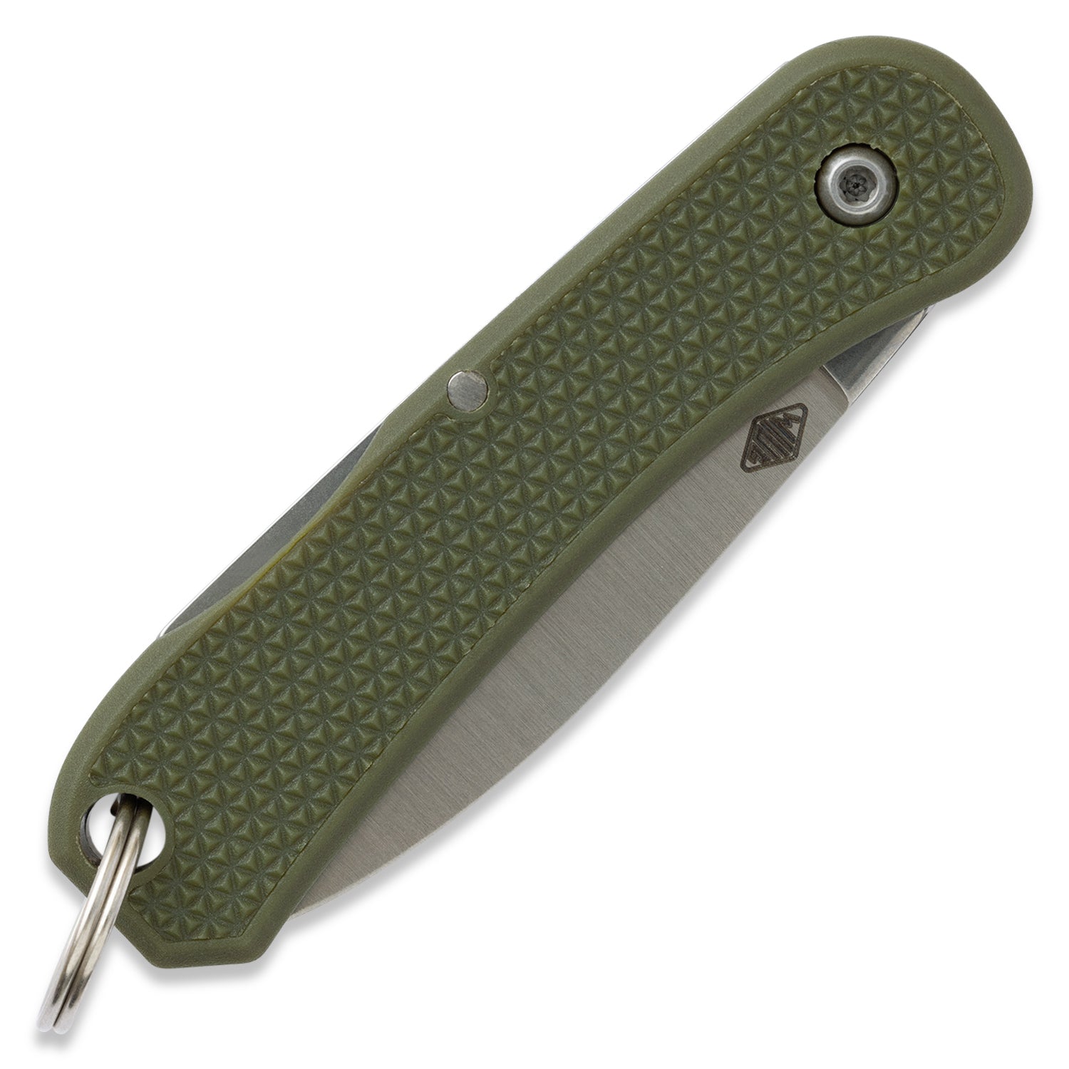 KNAFS-00426 Knafs Lander 6 Keychain knife OD Green back closed