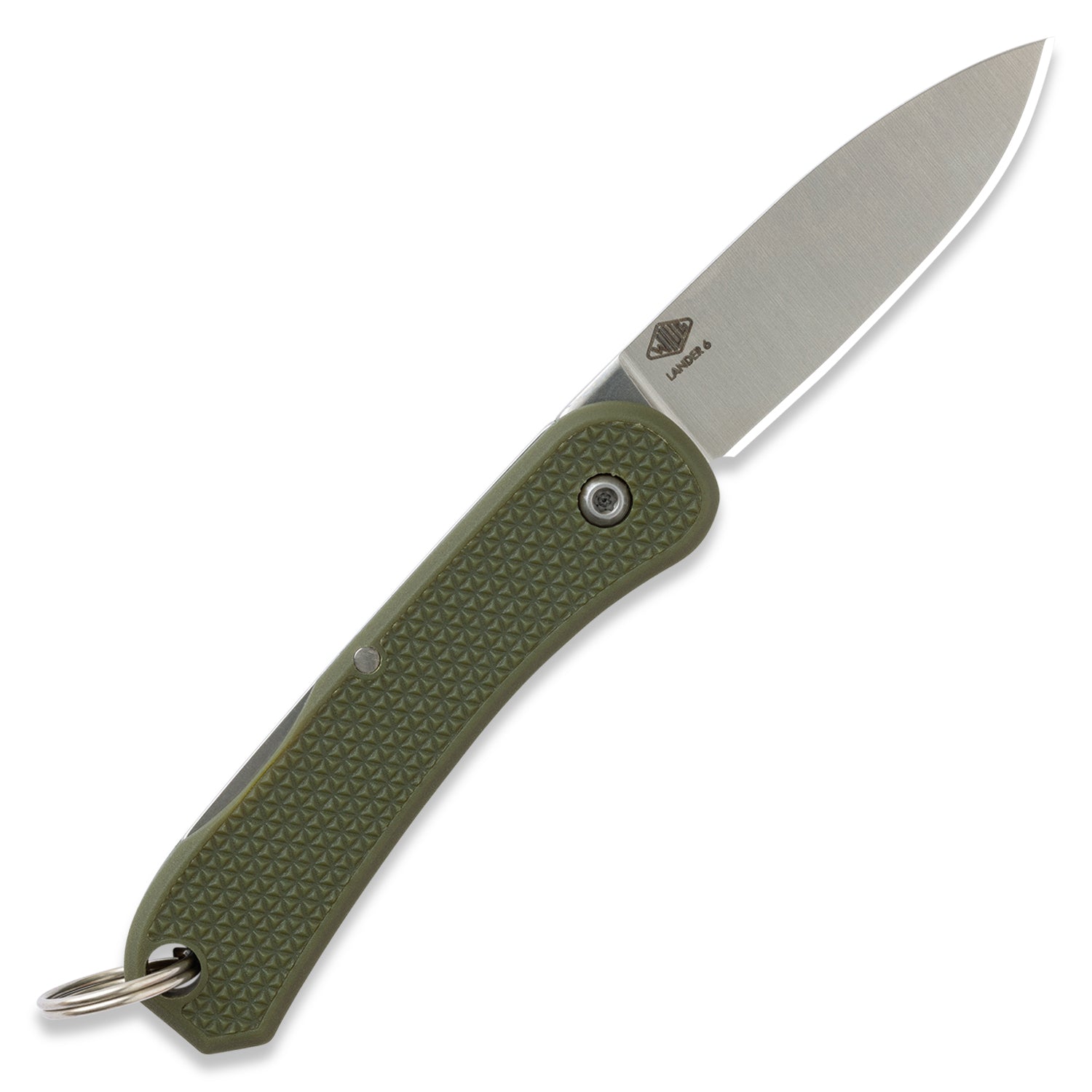 KNAFS-00426 Knafs Lander 6 Keychain knife OD Green back open