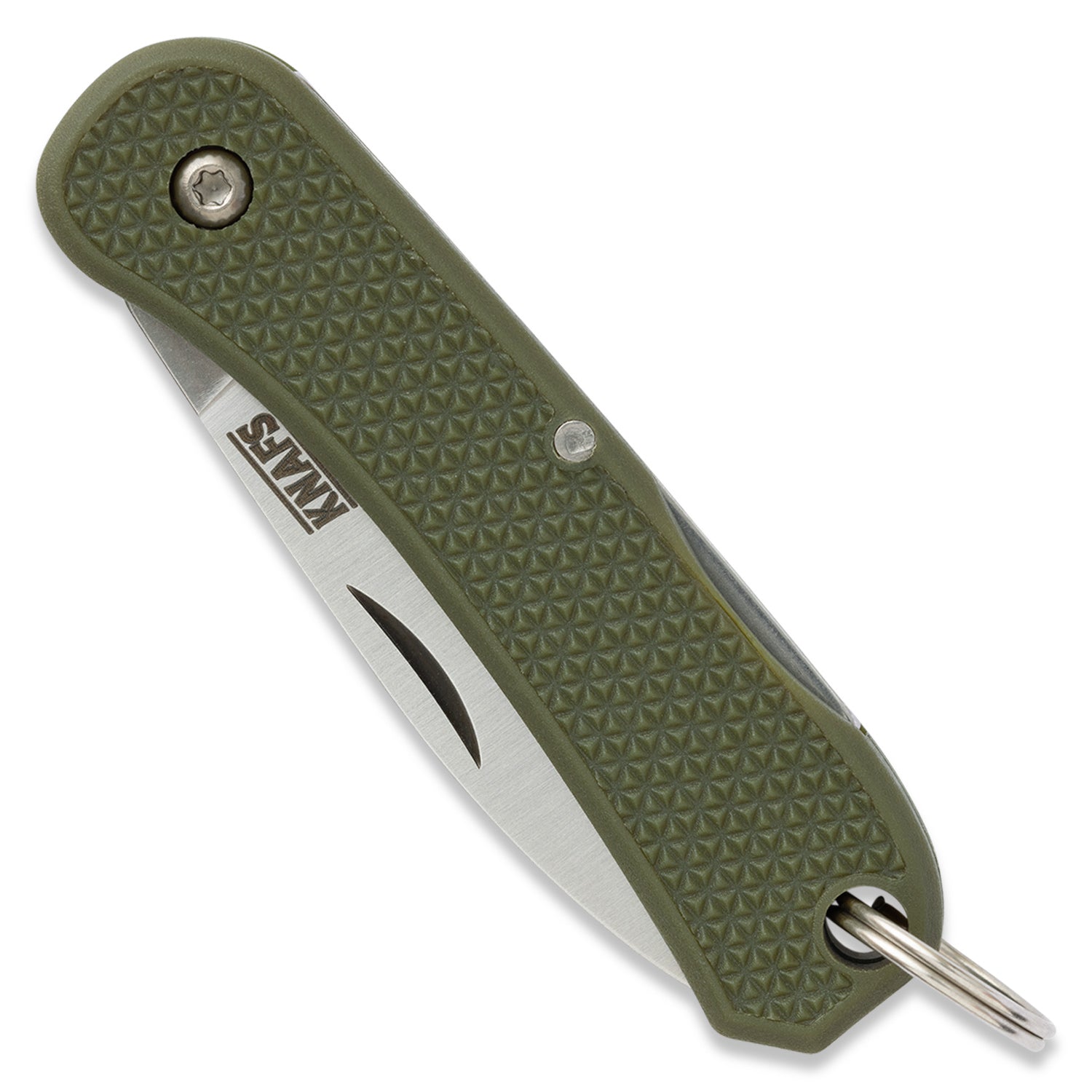 KNAFS-00426 Knafs Lander 6 Keychain knife OD Green front closed