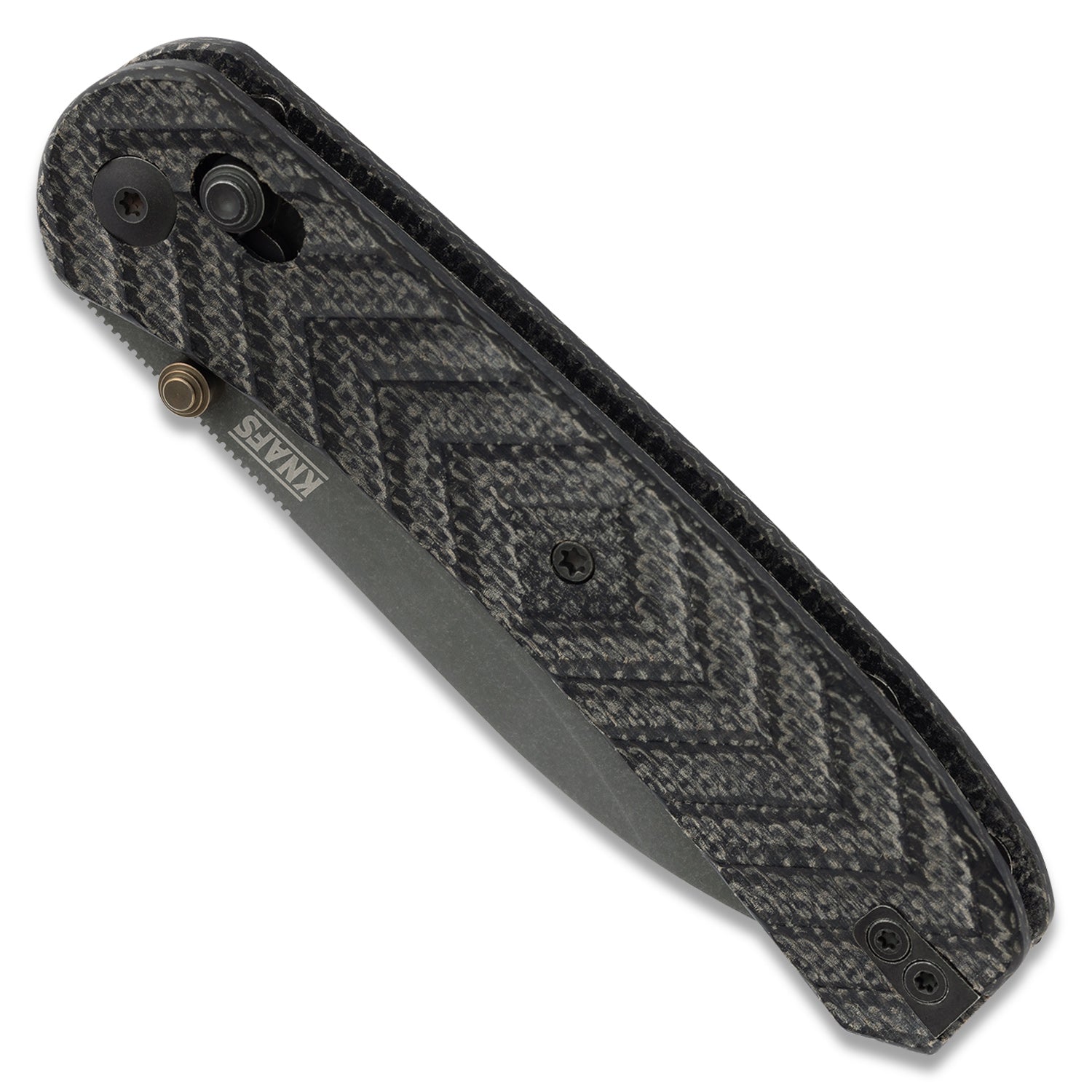 Jeremy Siers Lander 2 - Black Micarta - Acid Wash Blade