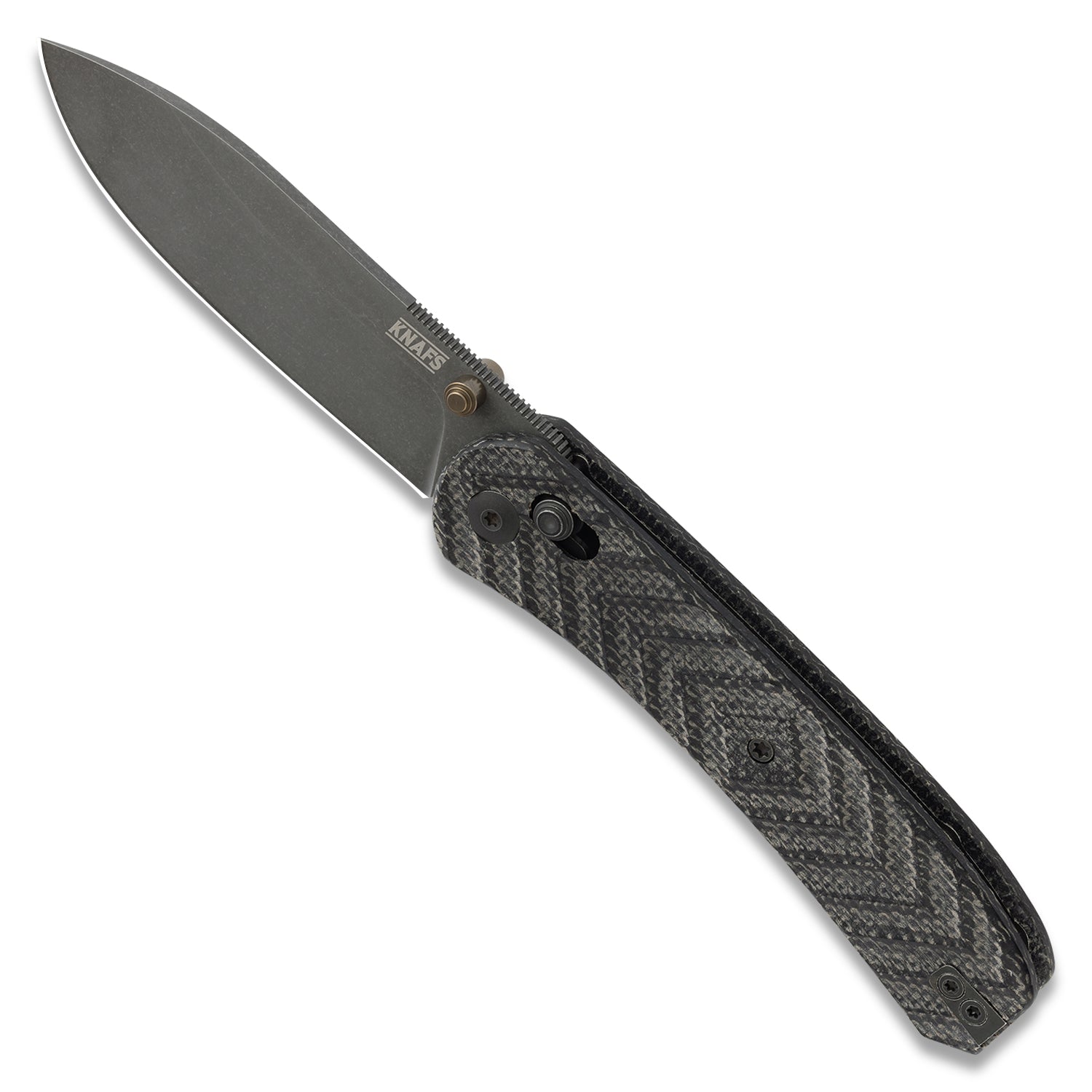 Jeremy Siers Lander 2 - Black Micarta - Acid Wash Blade