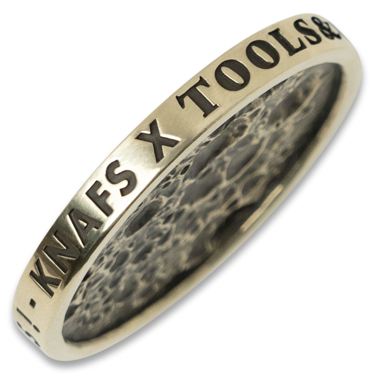 Edge of the Brass Moon Crew Member coin. Knafs and tools