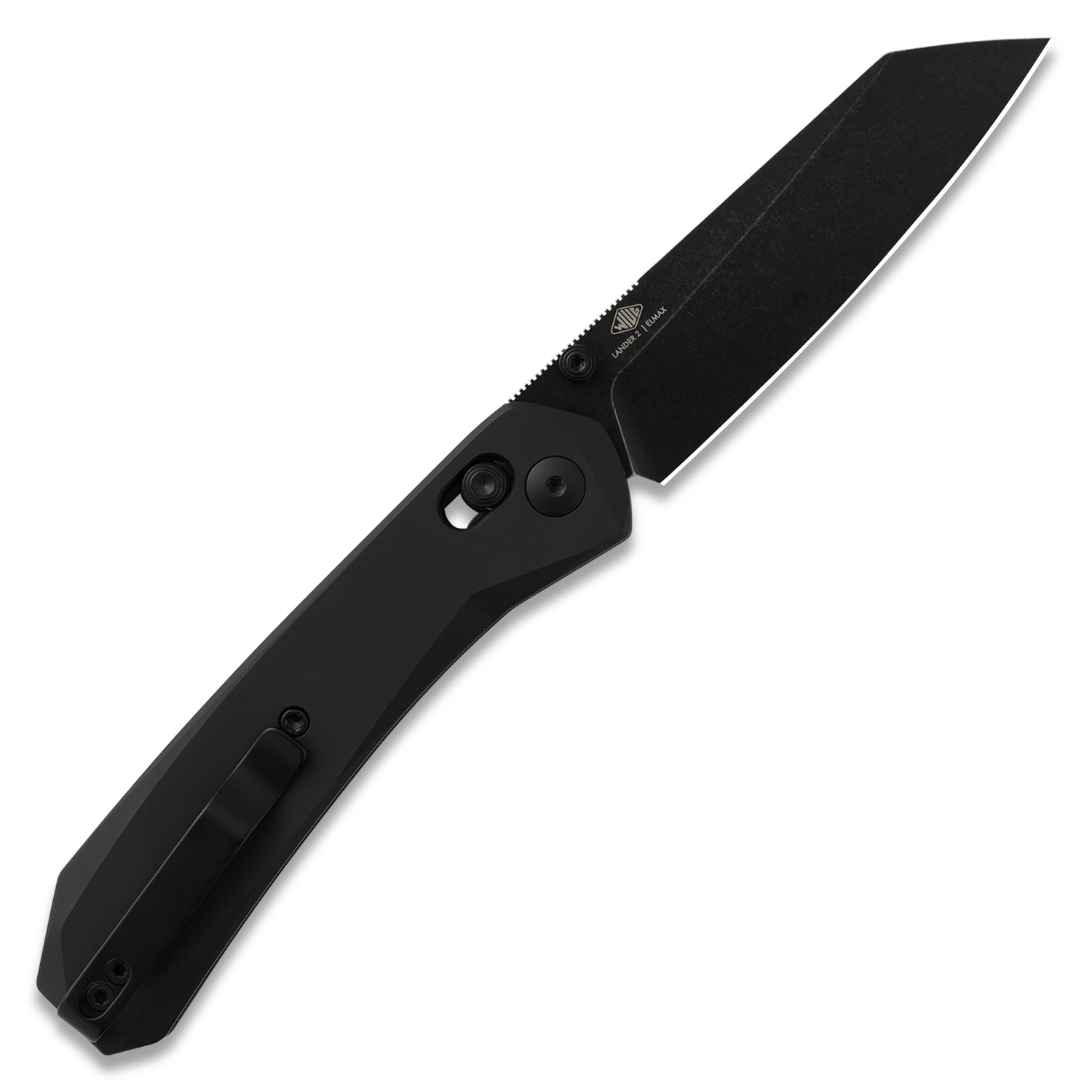 Lander 2 Reverse Tanto - Aluminium noir - Elmax