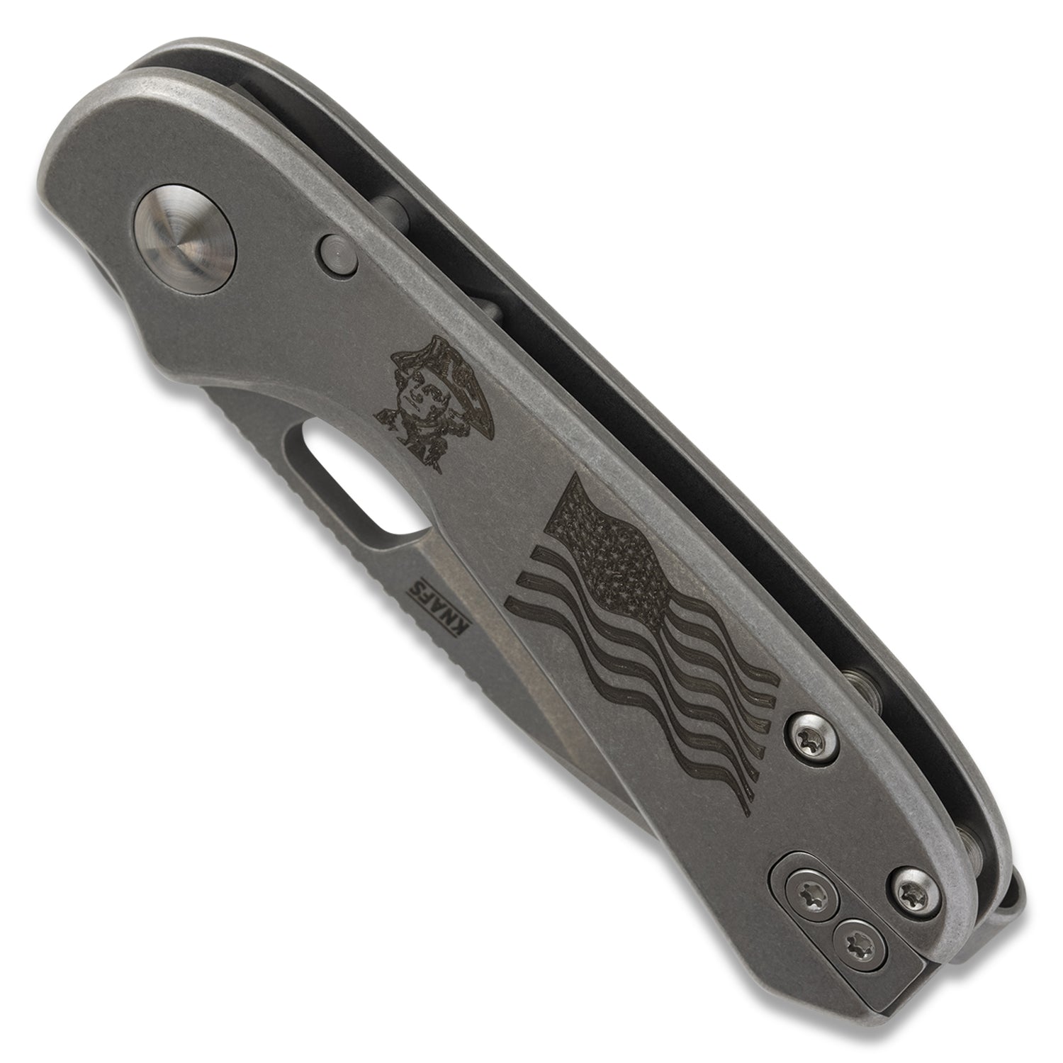 Lander 5 Pocket Knife - OG Washington - Gray Stonewash