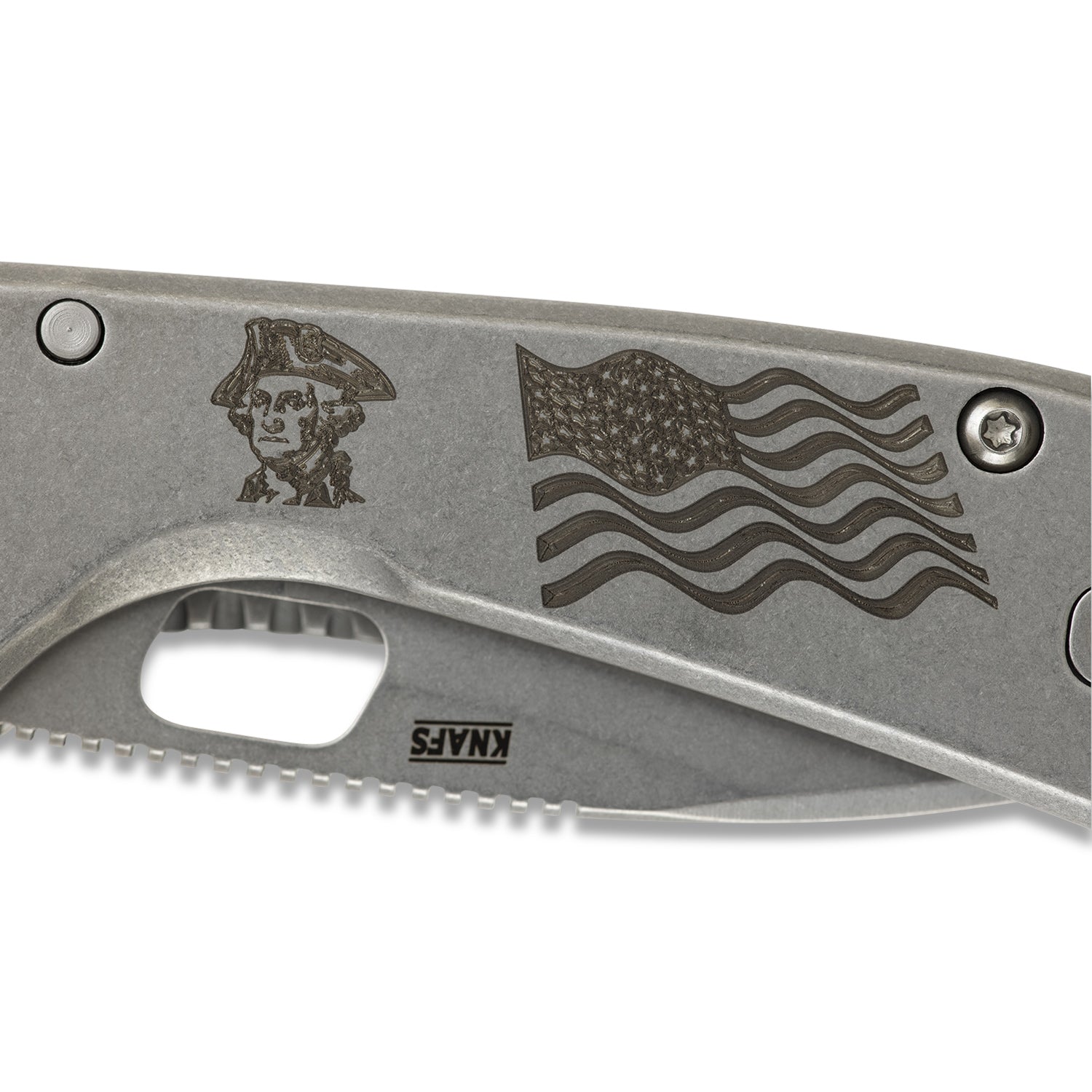 Lander 5 Pocket Knife - OG Washington - Gray Stonewash