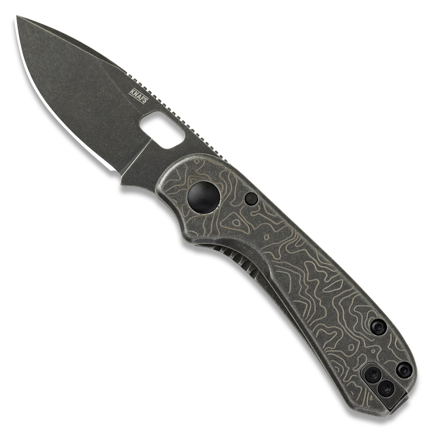 Lander 5 Pocket Knife - Topo - Black Stonewash