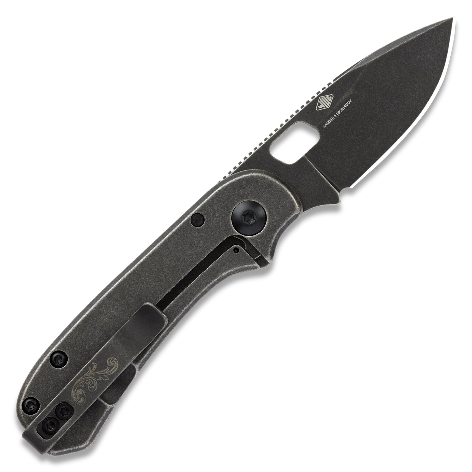 Lander 5 Knife - Black - Filigree