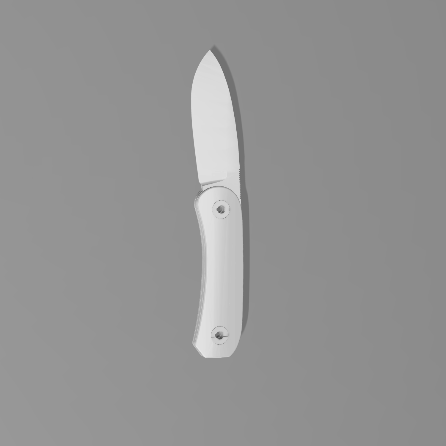 Lander 4 - Fixed Blade Knife Silhouette - Drop Point - 3D Print Download