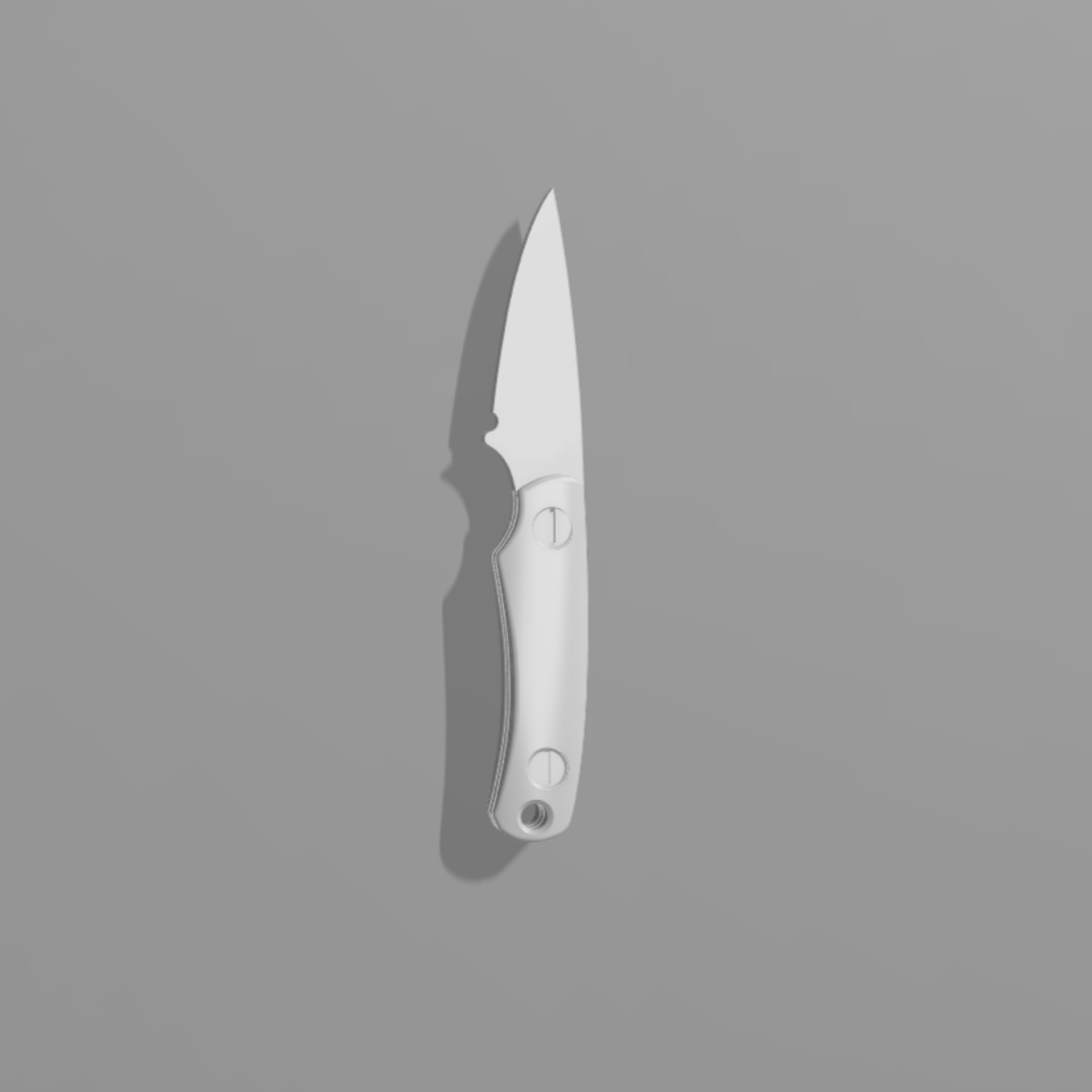 Rendering of 3D model of Little Lulu fixed blade knife.