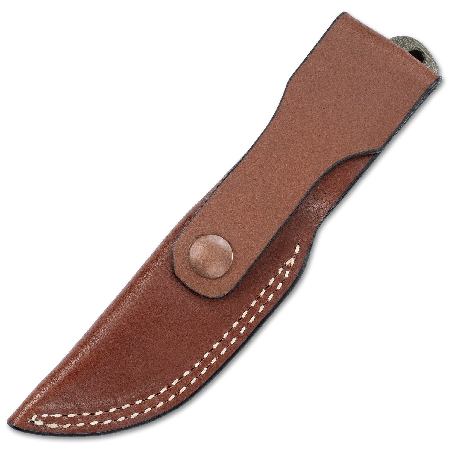 Lulu Fixed Blade Leather Sheath - knife in back