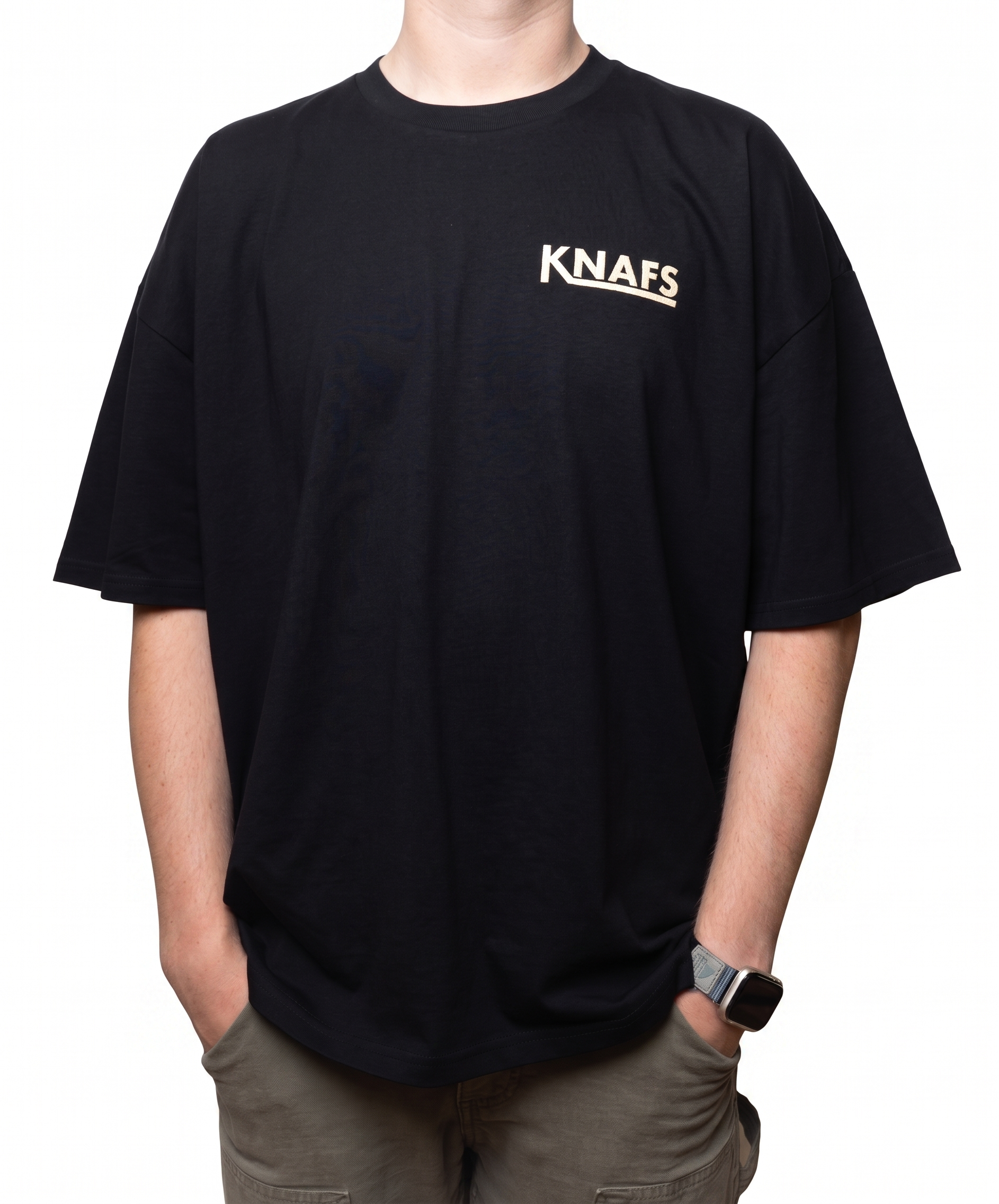 Knafs T-Shirt - Quality Knives and High Fives - Black