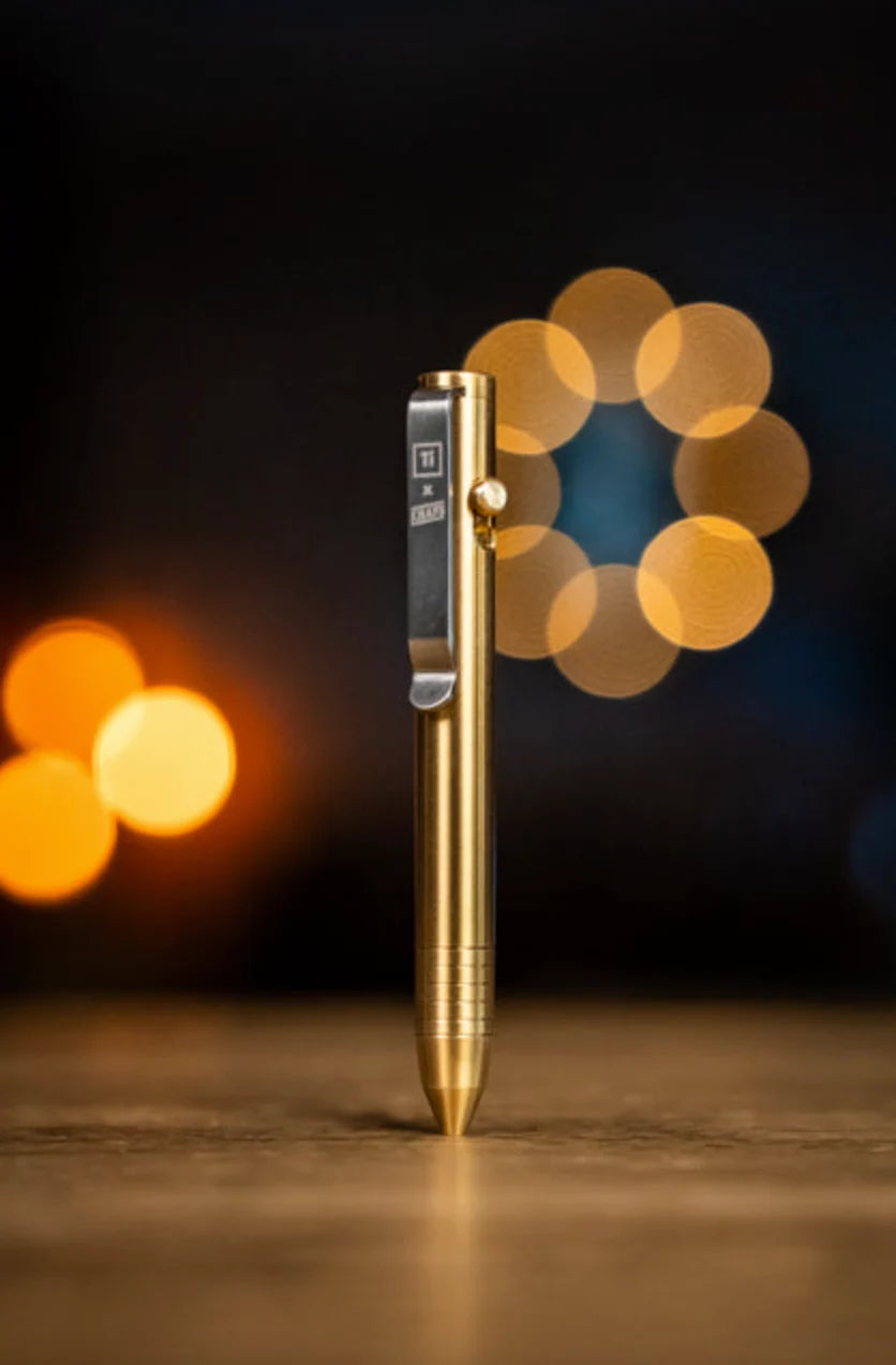 Lil Sancho Bolt Action Pen - Brass - Big Idea Design x Knafs