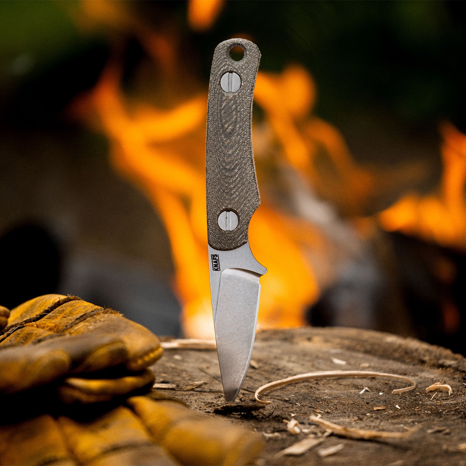 Little Lulu - Stonewash MagnaCut - Green Micarta
