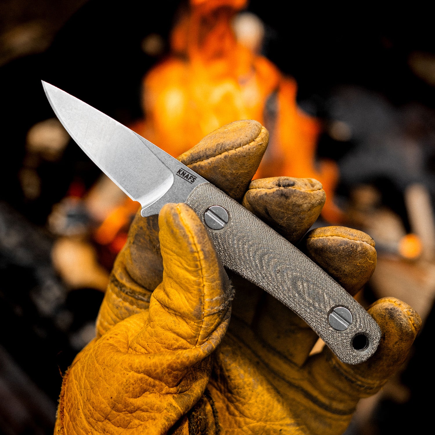 Little Lulu - Stonewash MagnaCut - Green Micarta