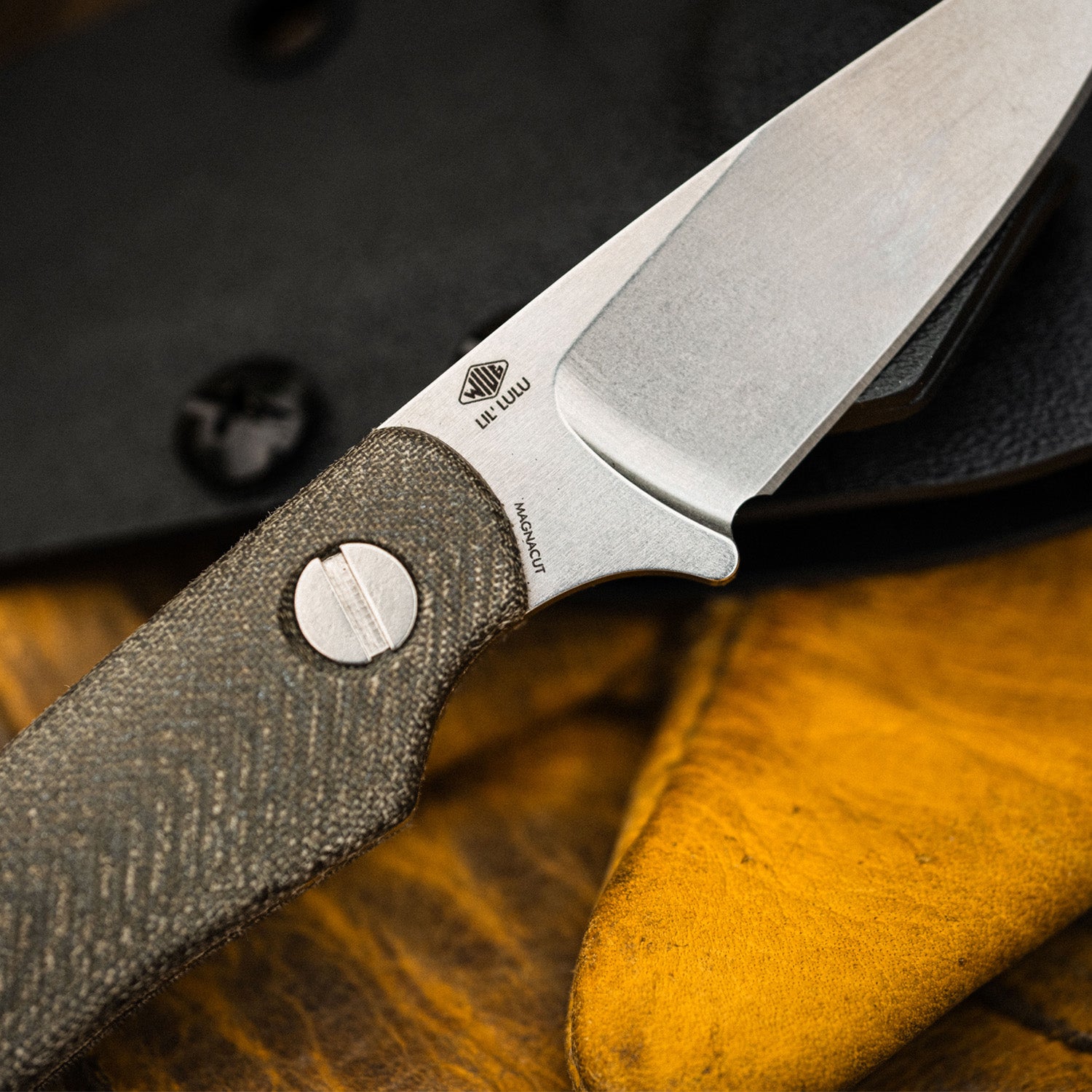 Little Lulu - Stonewash MagnaCut - Green Micarta