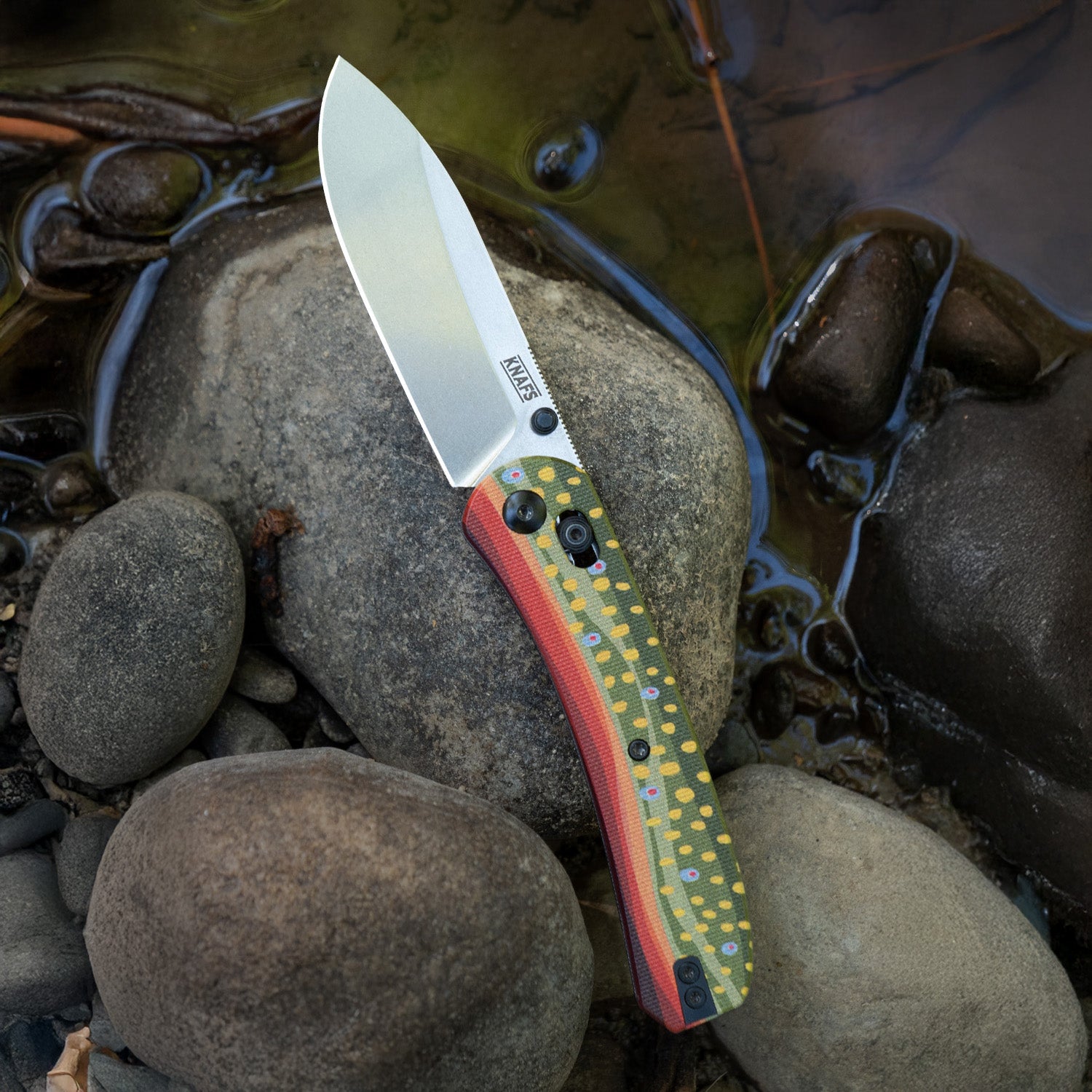 Lander 2 Pocket Knife - Printed G10 Scales - Pre-built