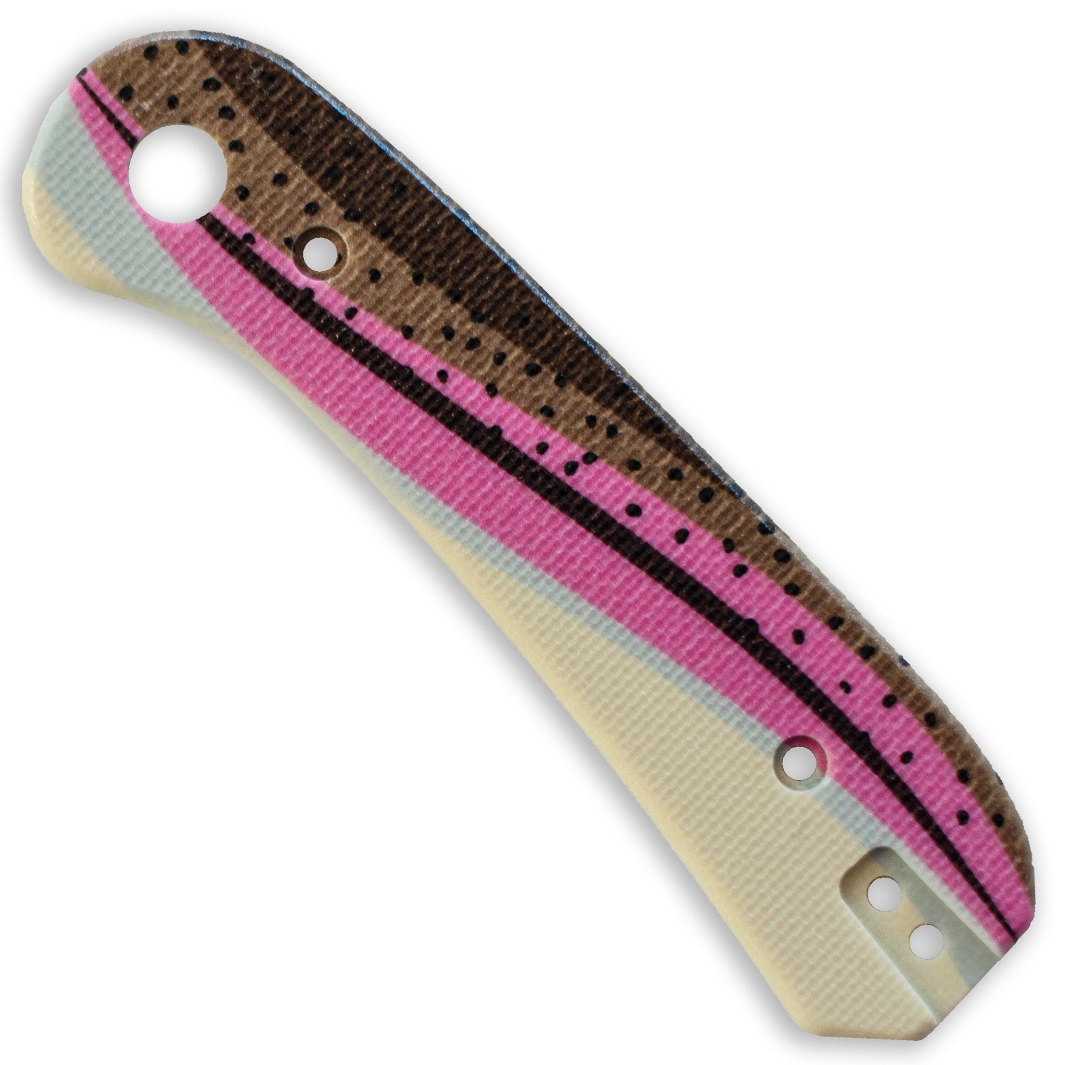 Lander 1 Knife Scales - Rainbow Trout G10 - Front Scale