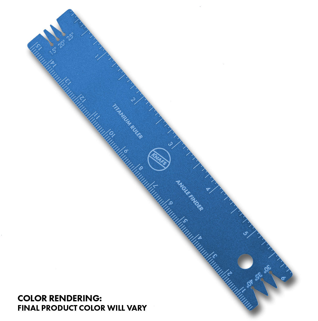Titanium Ruler + Knife Angle Finder