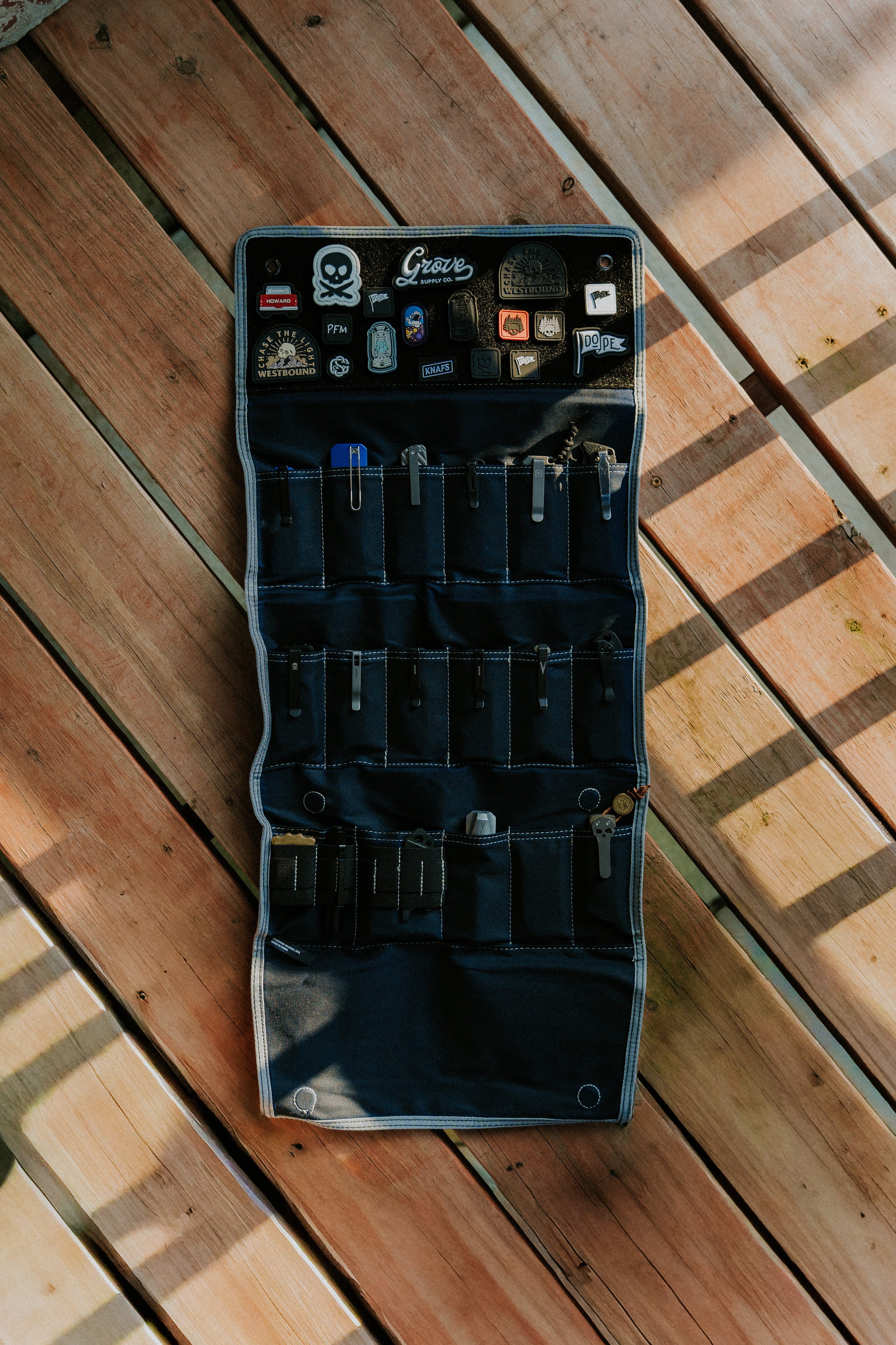 Burrito Grande - Bleu marine - Trousse de rangement pour couteaux EDC