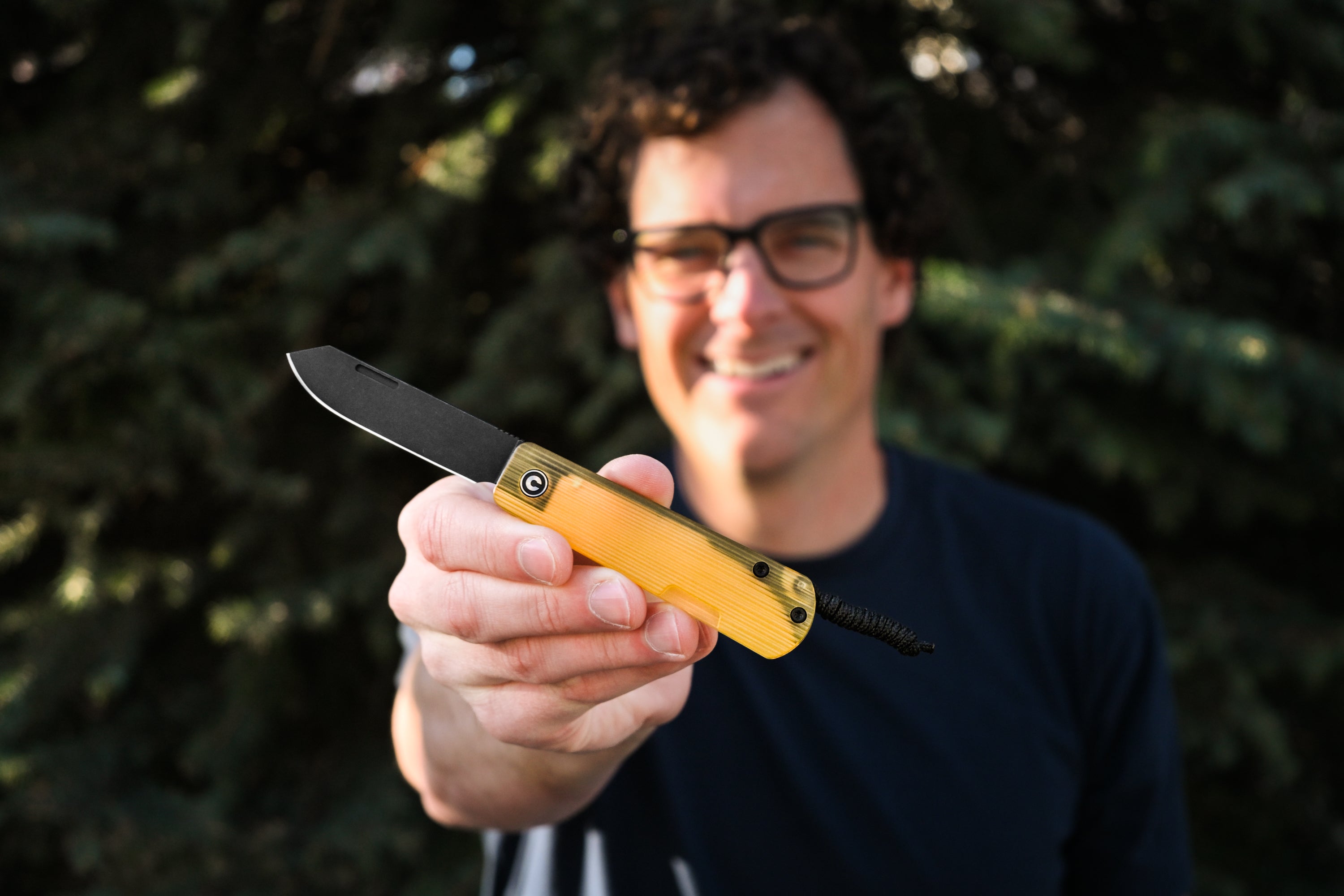 Slippy Sendy Pocket Knife - Ultem - Black Coated Nitro V