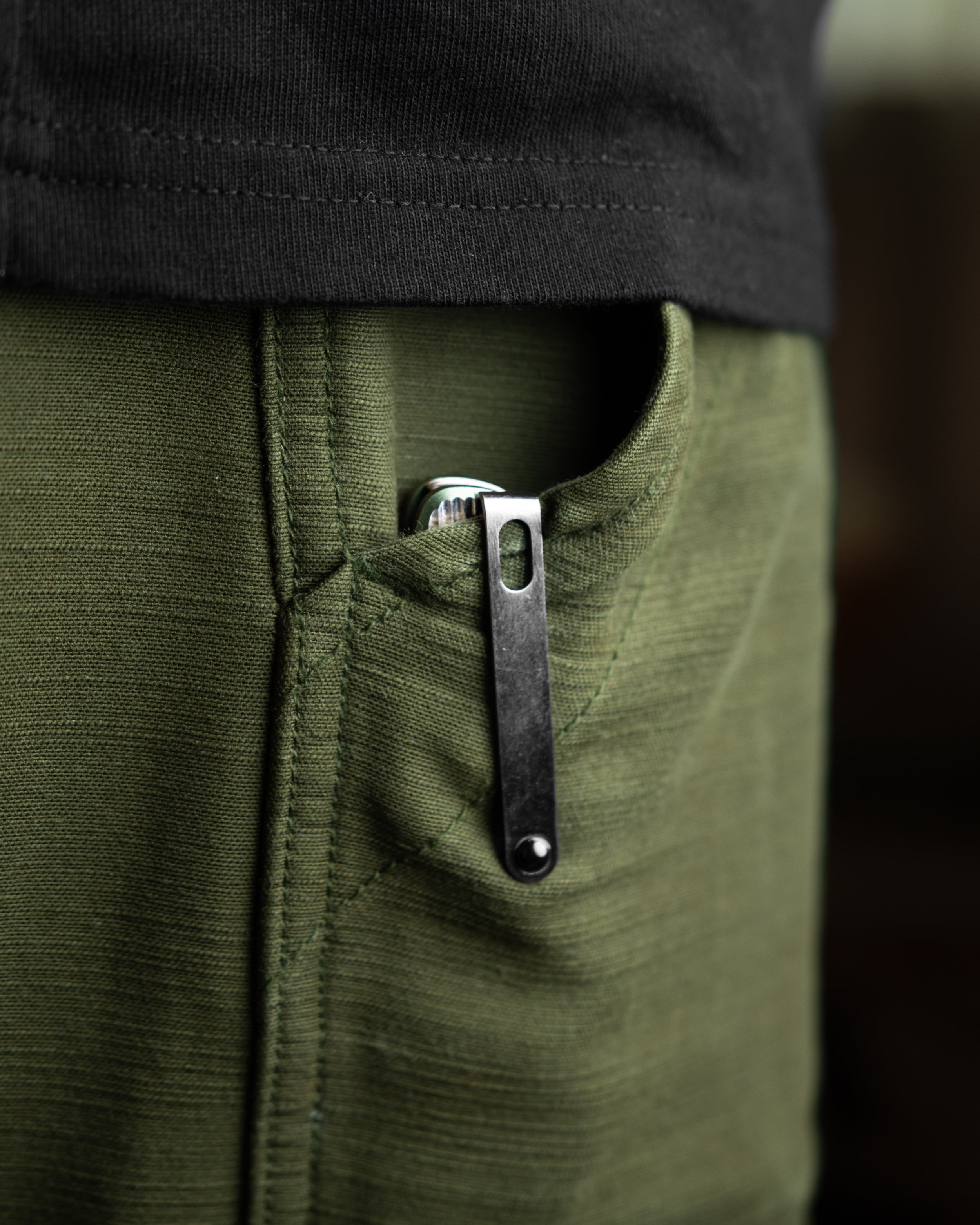 Capcom Pocket Knife - Mission Control Green -  Satin/Stonewash Blade