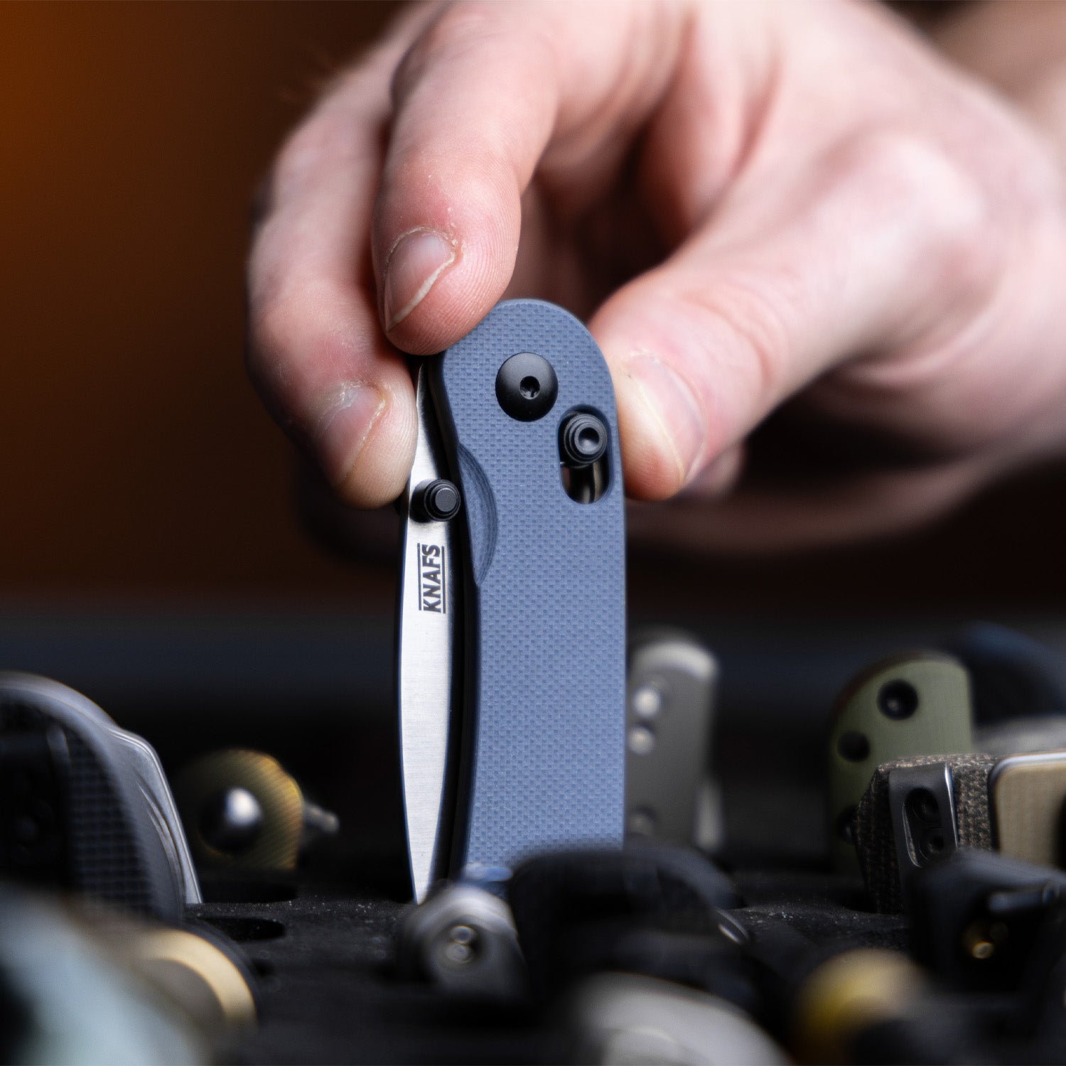 Lander 3 Pocket Knife - Horizon Blue G10 - Clutch Lock