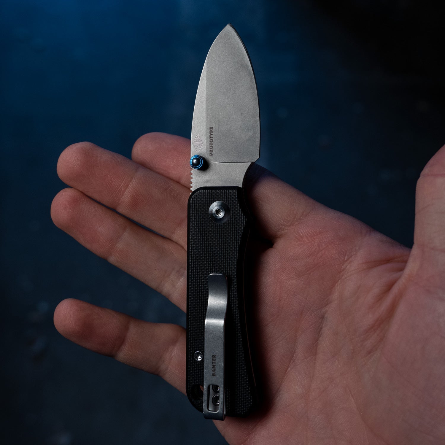 Baby Banter Pocket Knife - Burgundy G10 - Gray Stonewash Nitro V