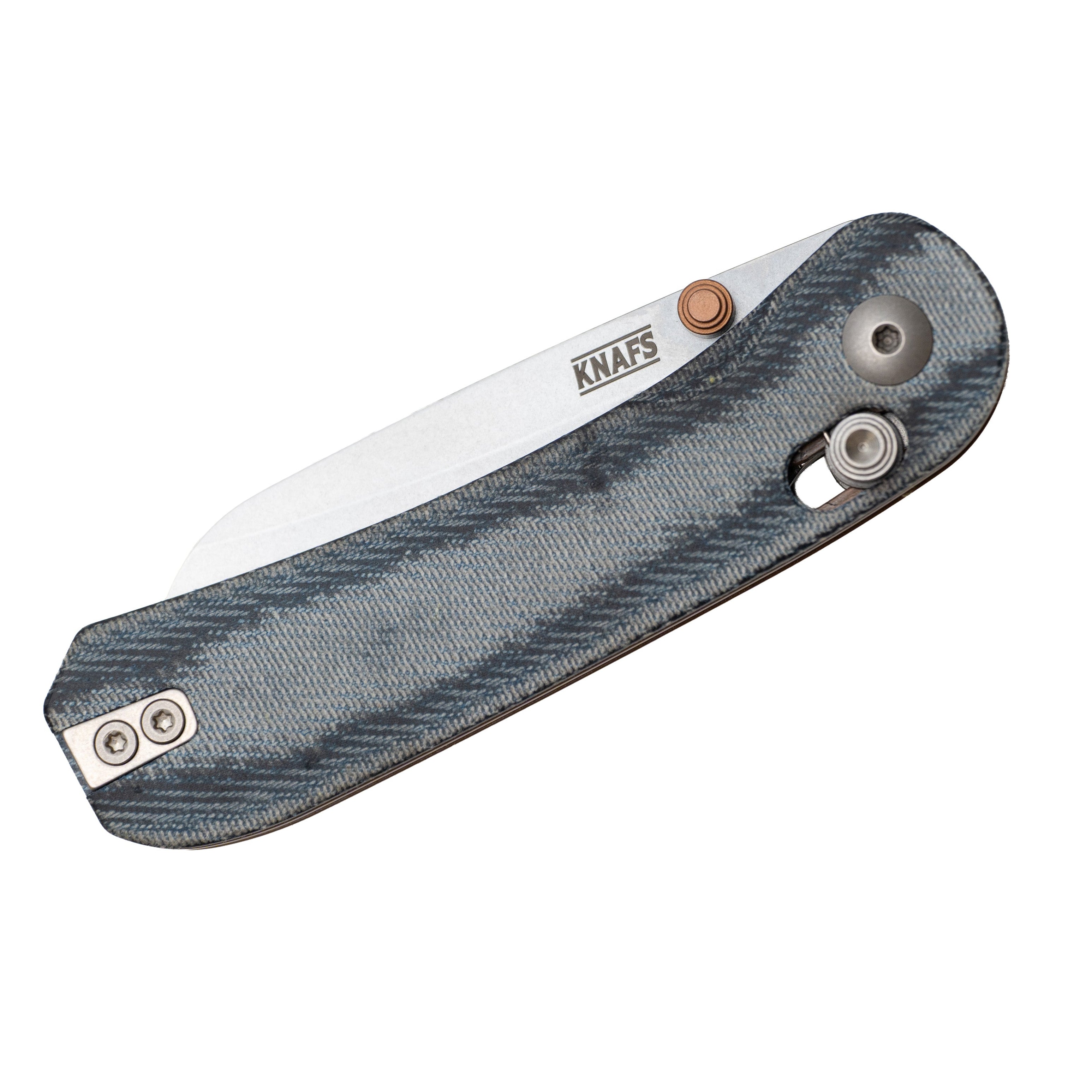 Lander 3 Pocket Knife - Sheepsfoot - Denim Micarta - S35VN