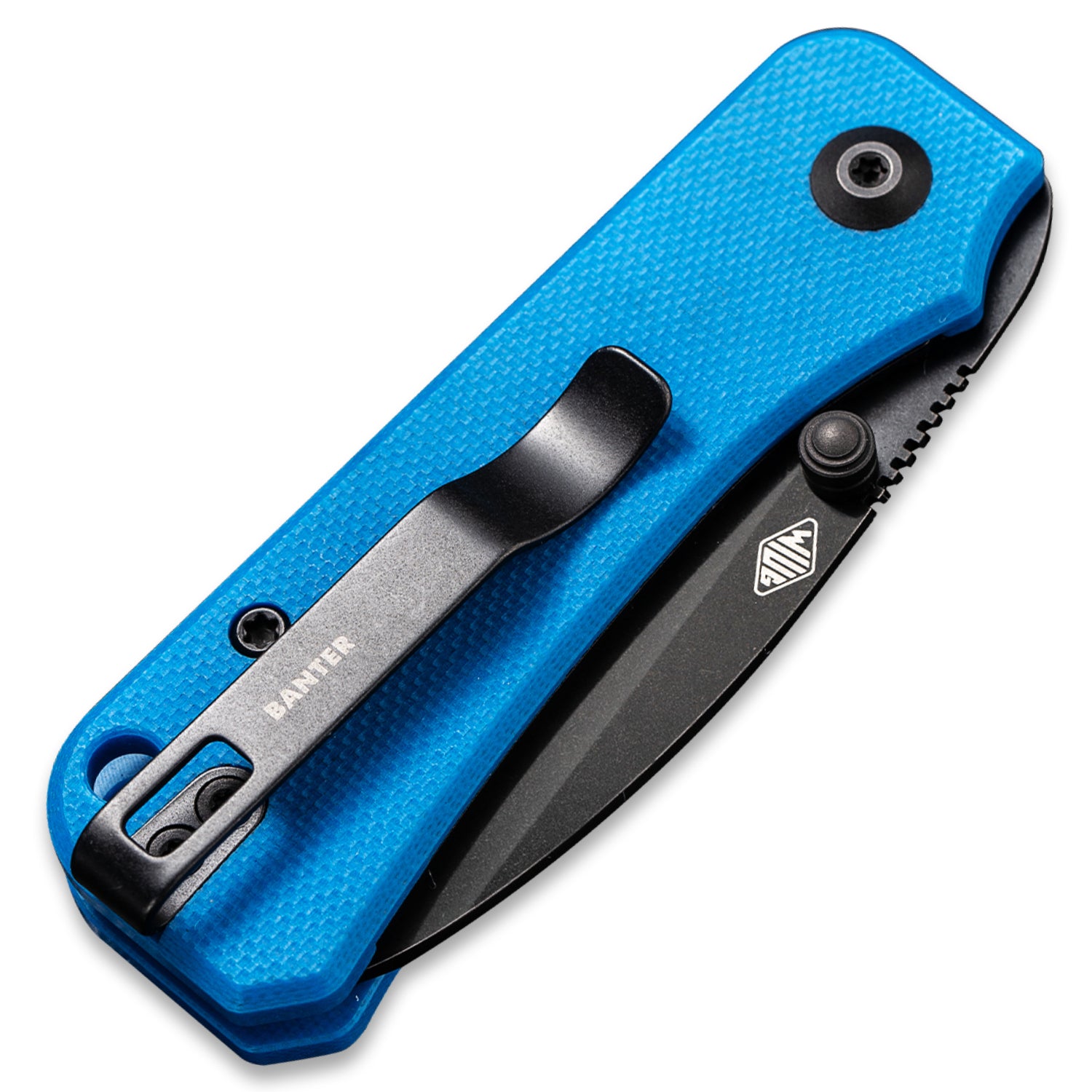 CIVIVI Baby Banter Pocket Knife - Blue G10 - Black Stonewash Nitro V Blade - Closed Back