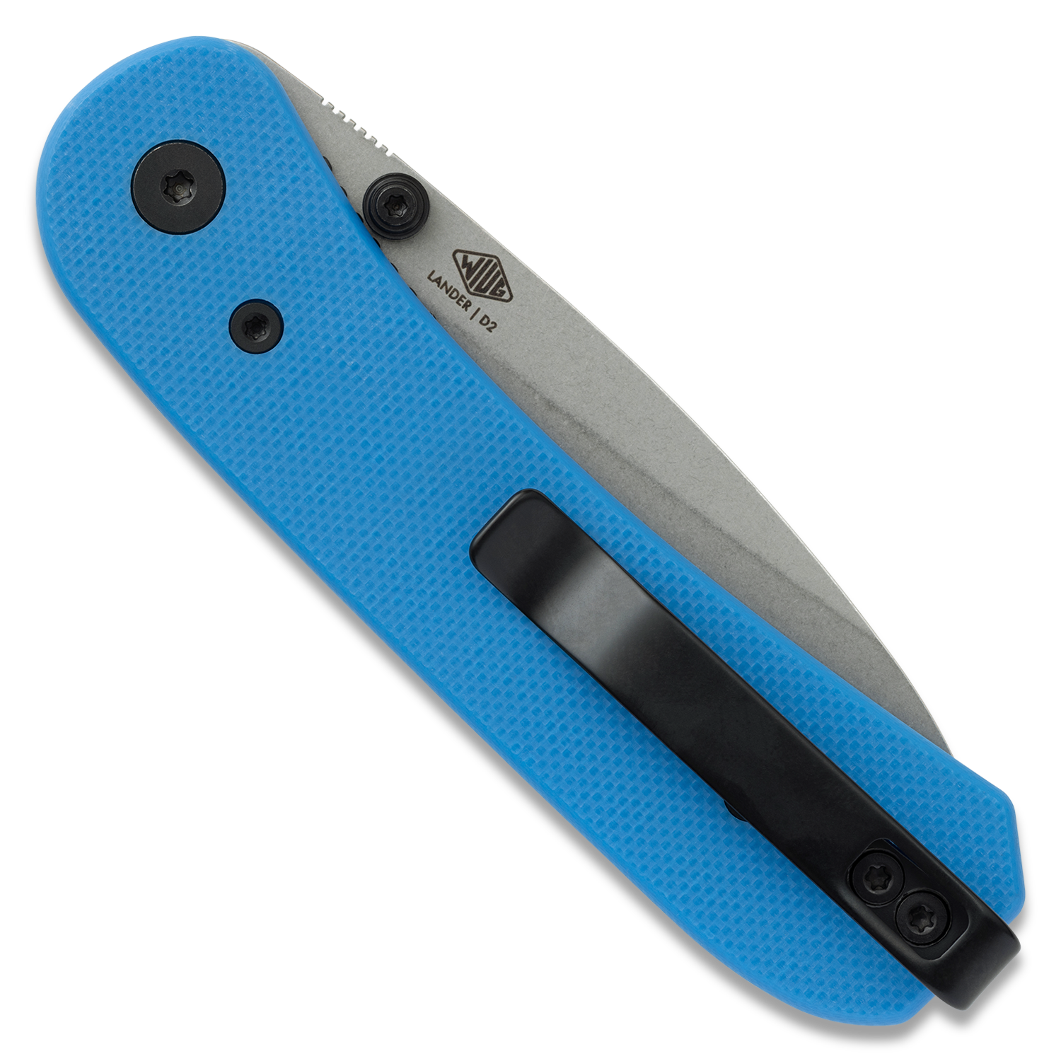 KNAFS-00065 Knafs - Lander 1 Knife - Blue + Grey Stonewash Folded Back