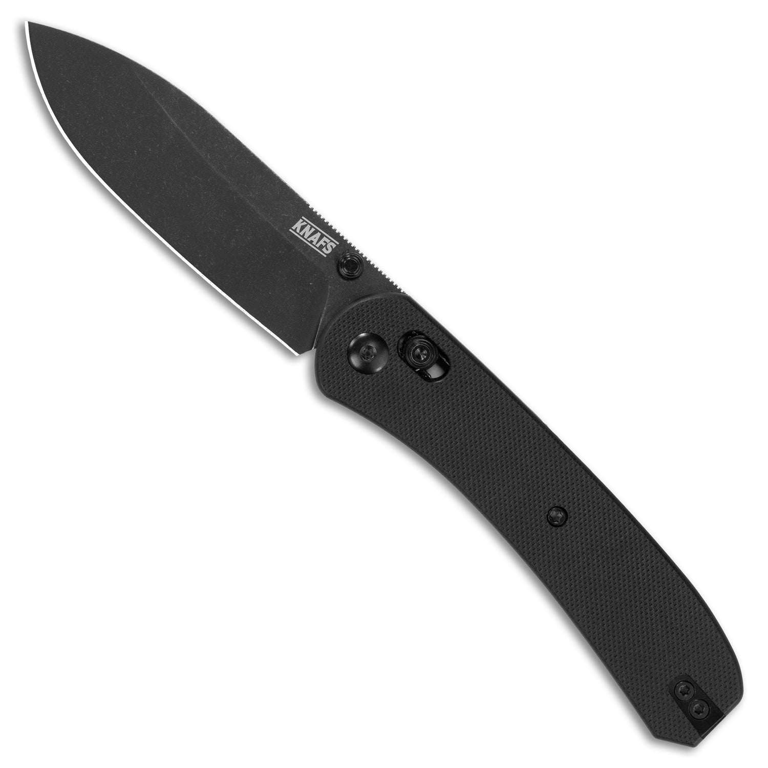 Lander 2 Pocket Knife - Black G10 - Clutch Lock - Open Front