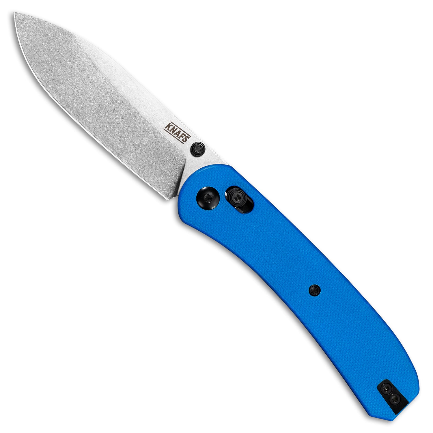 Lander 2 Pocket Knife - Blue G10 - Clutch Lock - open front