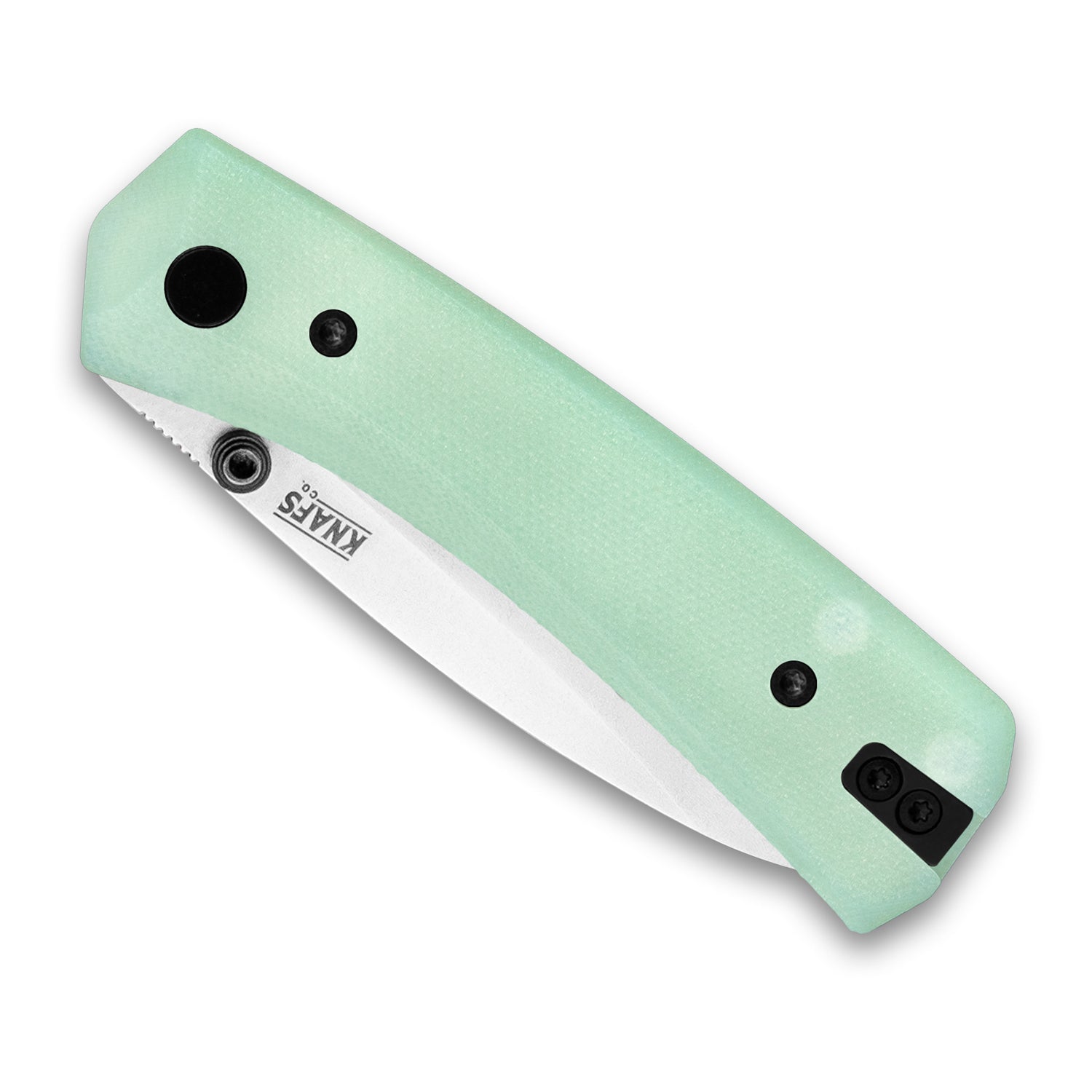 G10 Moonlight - Jade - Lander 1 Scales on knife closed front