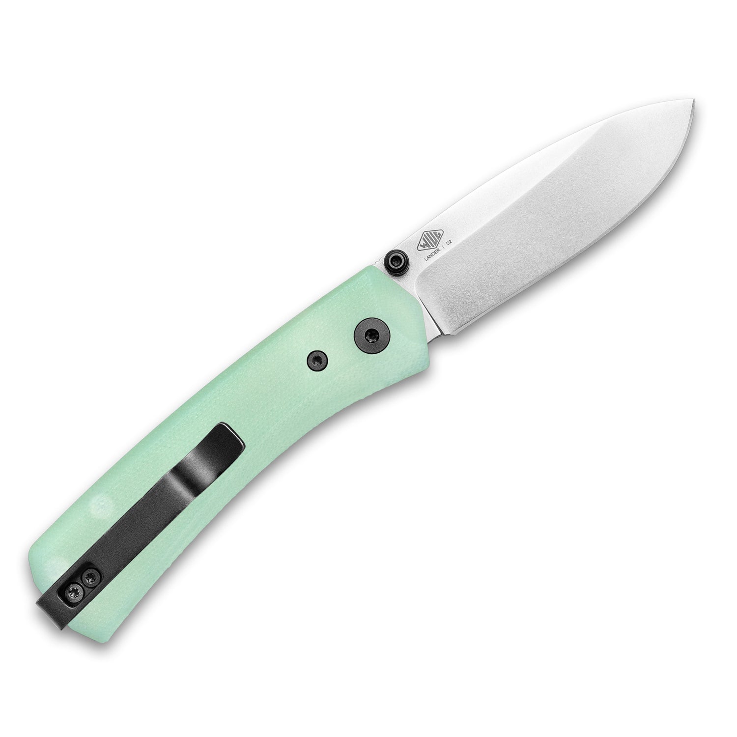 G10 Moonlight - Jade - Lander 1 Scales on knife open back