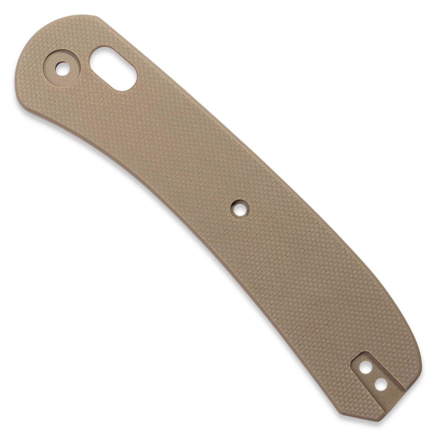 Lander 2 Knife Scales - Flat G10 Tan - front scale