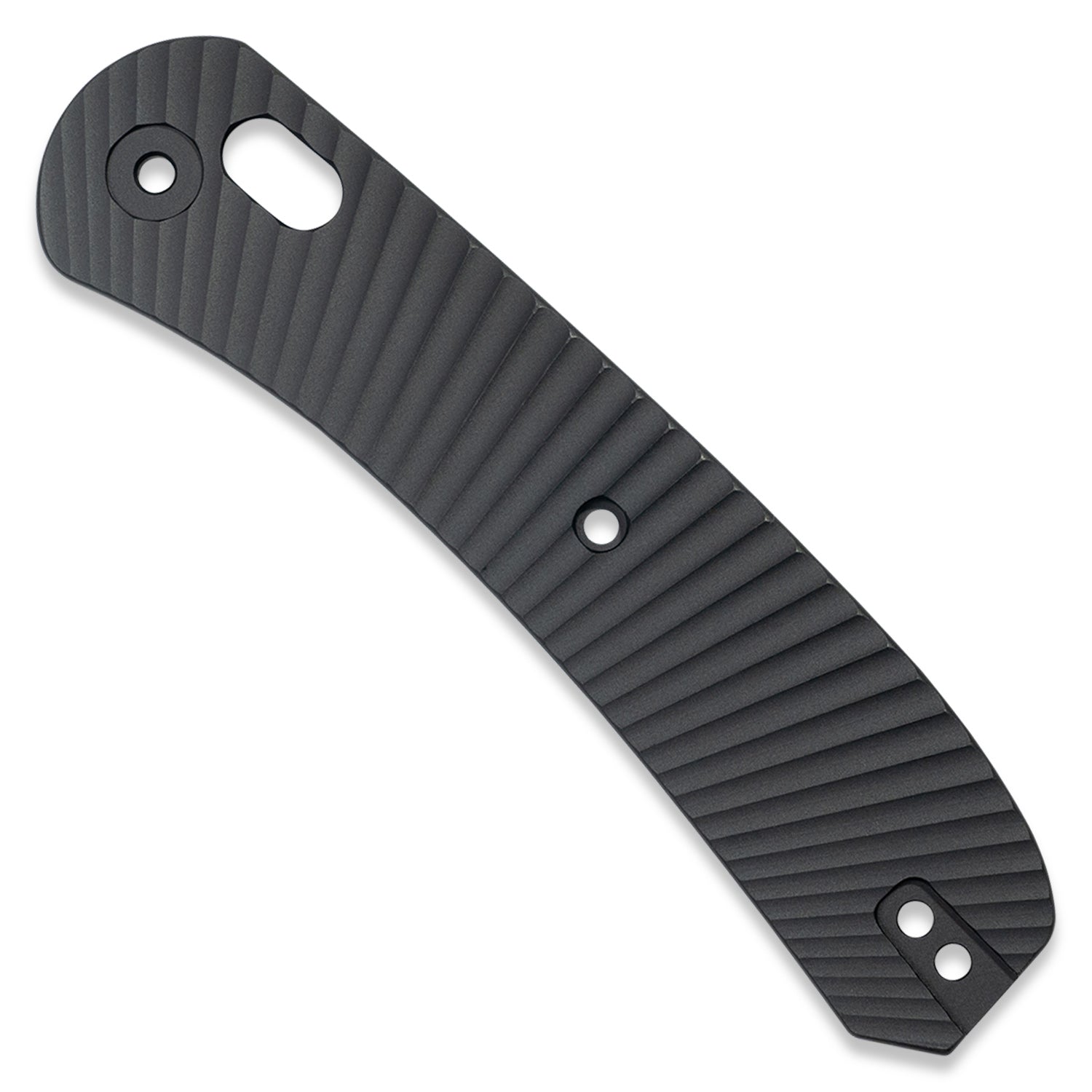 Lander 2 Knife Scales - Aluminum Solar Flare - Black front scale