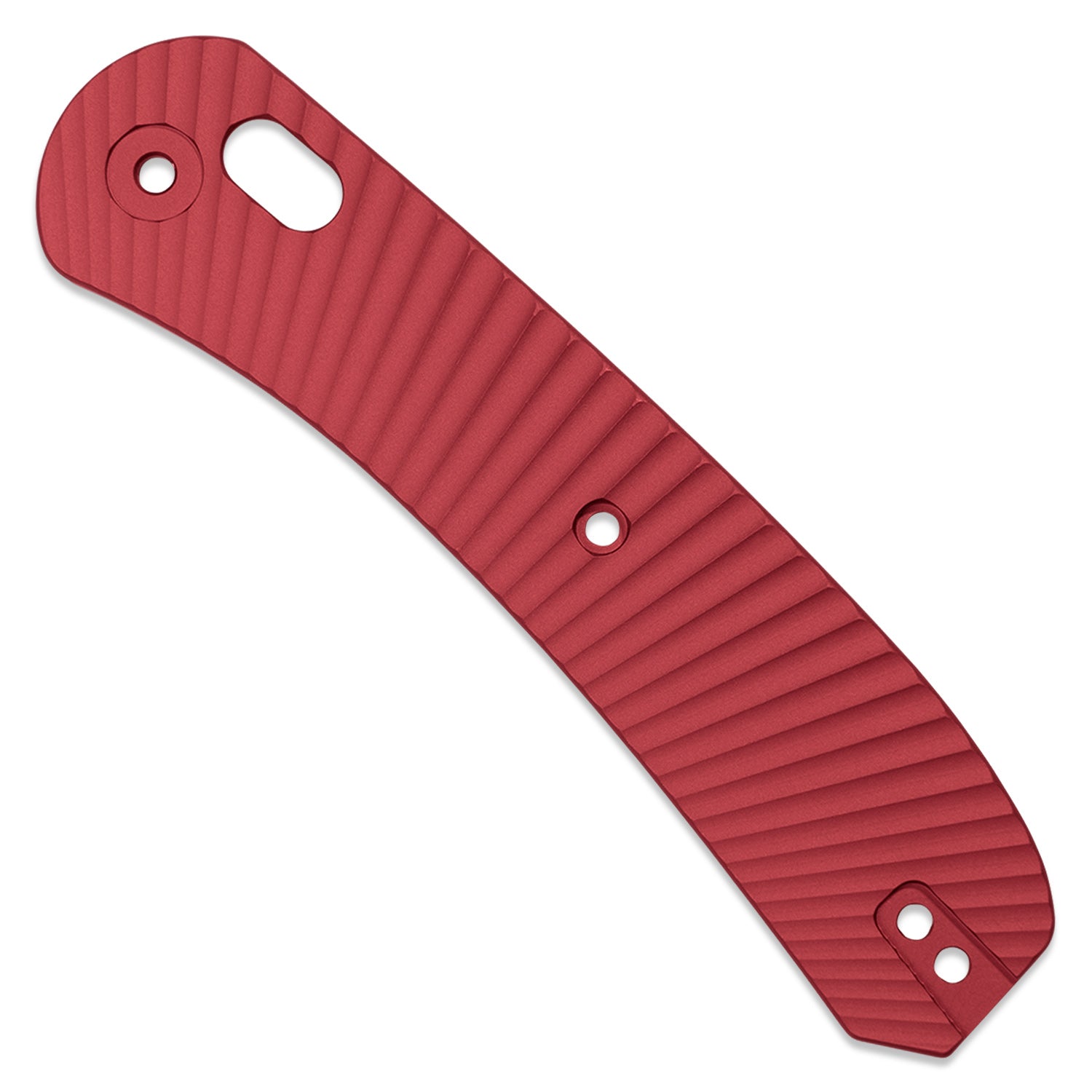 Lander 2 Knife Scales - Aluminum Solar Flare - Red - knife not included - front