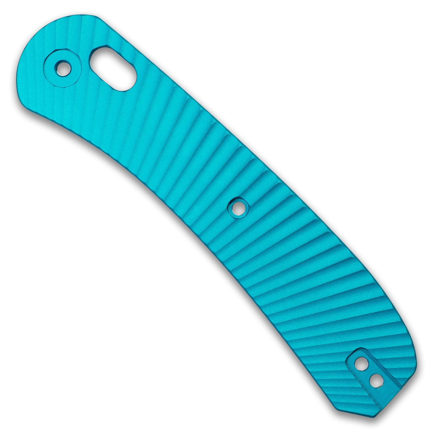 Lander 2 Knife Scales - Aluminum Solar Flare - Teal front scale