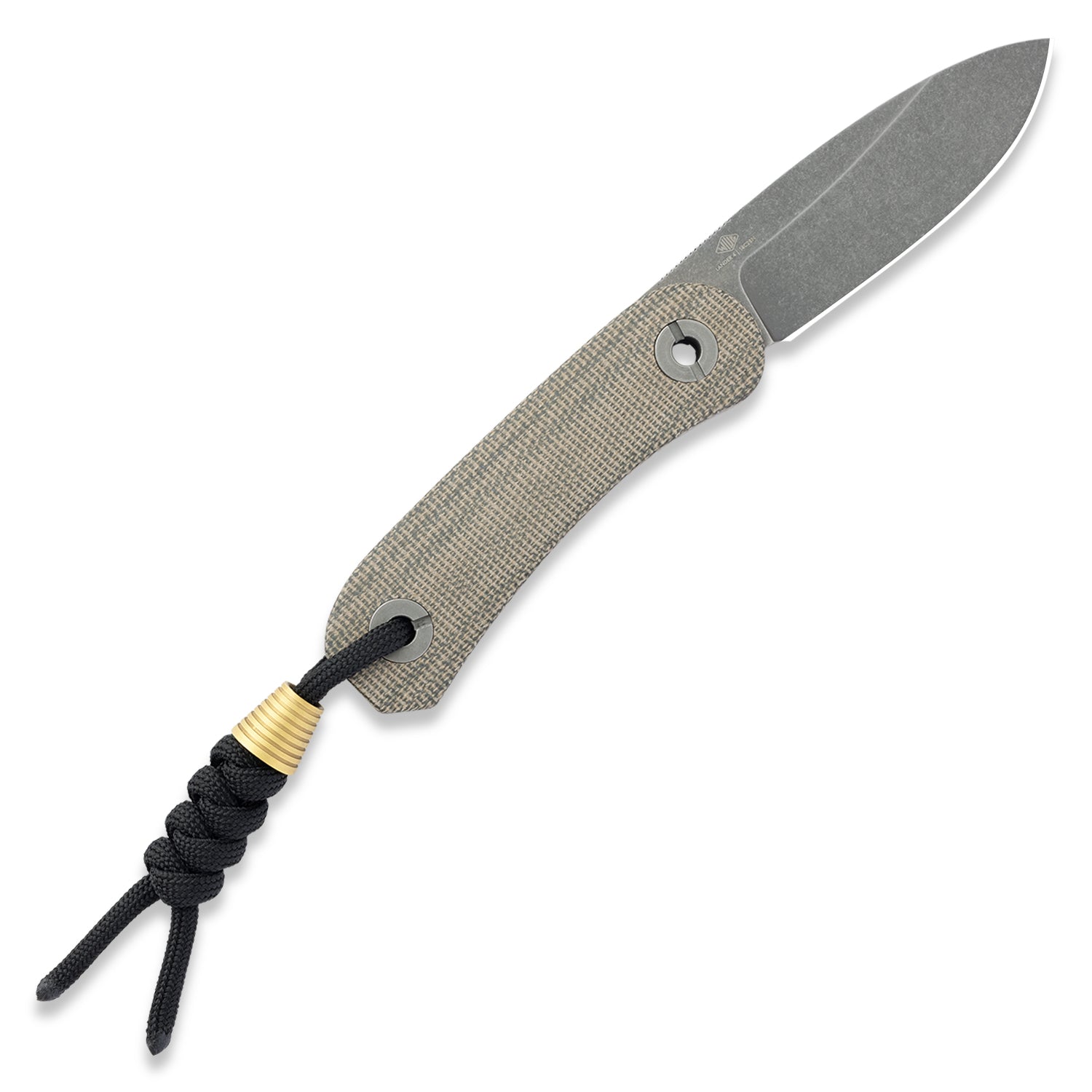 KNAFS-00394-Lander 4 Fixed Blade Knife Moondust Micarta back