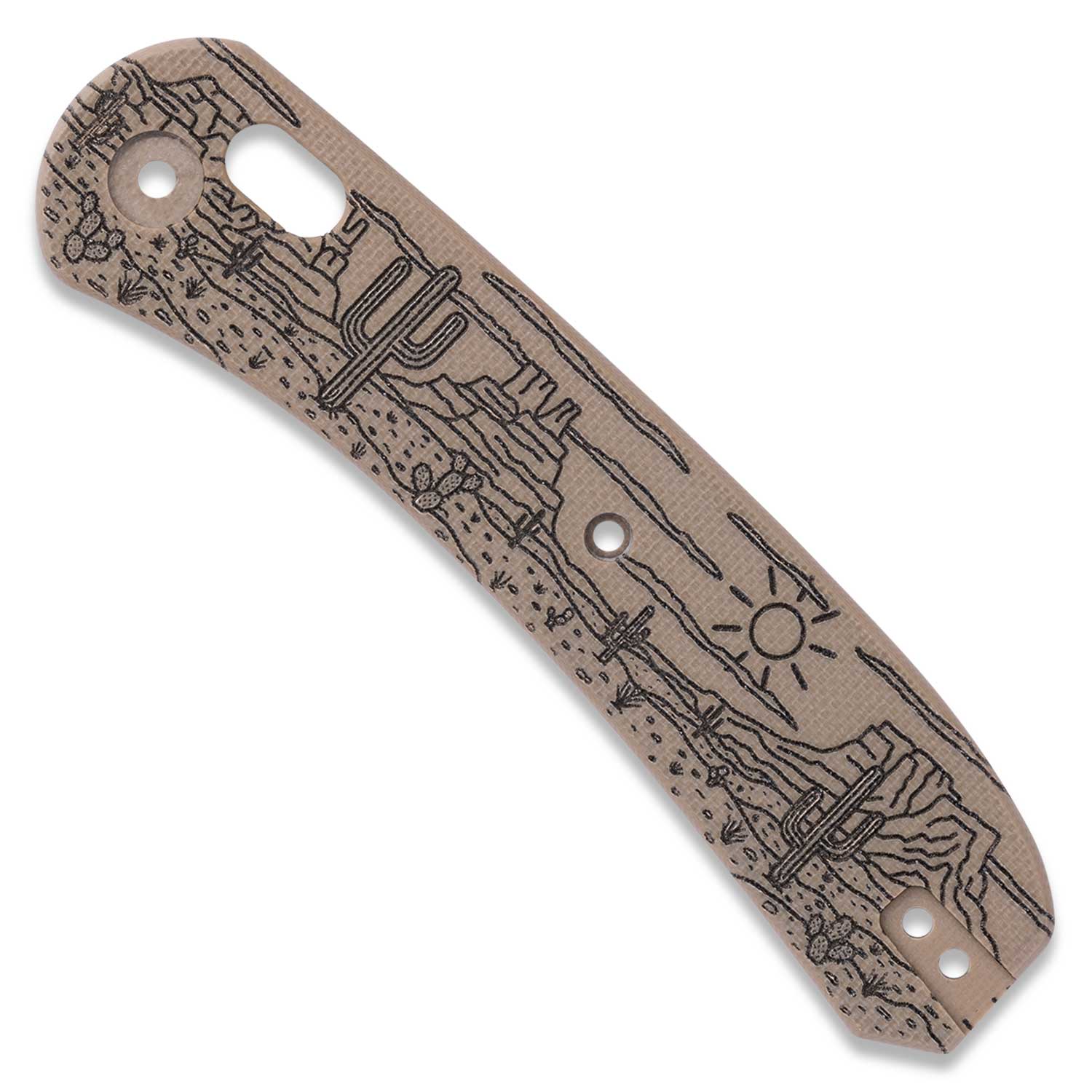 Lander 2 Pocket Knife - Pre-Built Desert Horizon G10 front scale only