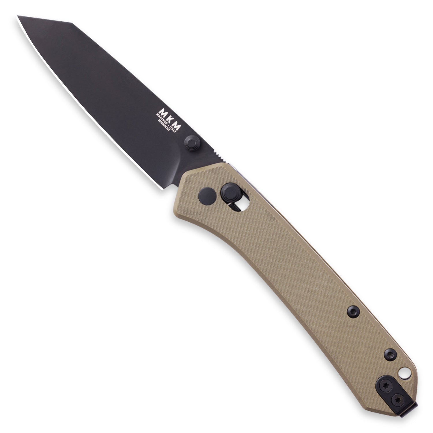 KNAFS-00544 Yipper Pocket Knife Green G10 MagnaCut front open