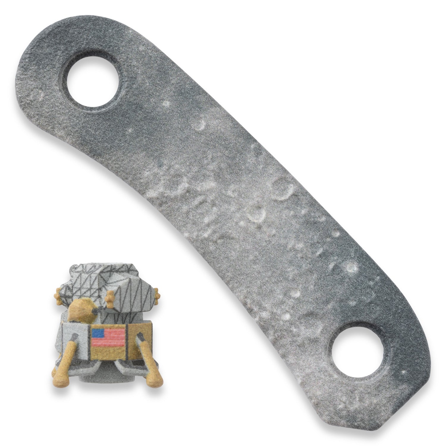 Lander 4 Knife Scales-  3D Lunar Moon Surface - Tranquility Base